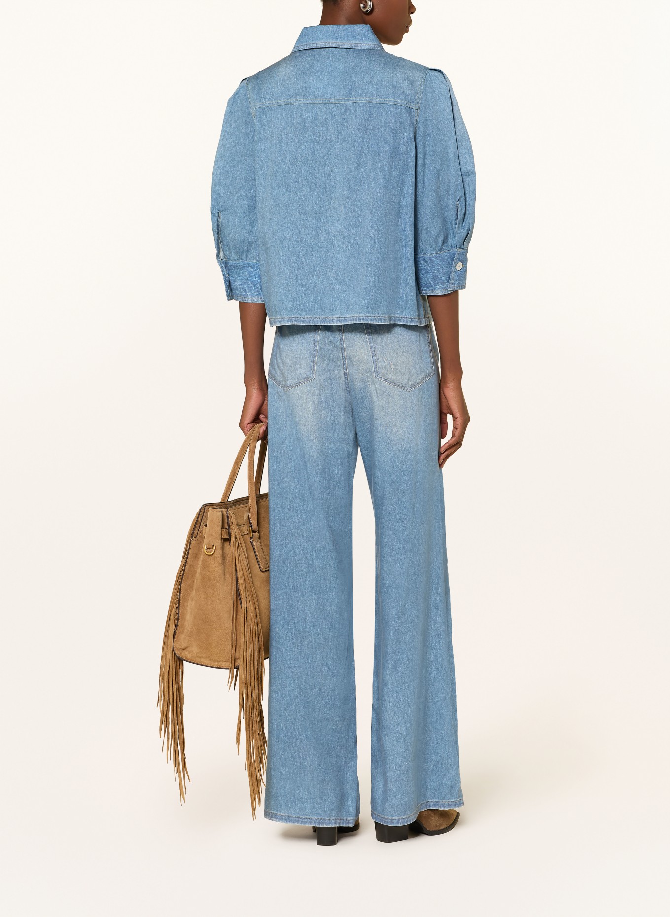 MARELLA Kalhoty Marlene MLSPAGINA v džínovém vzhledu: TMAVĚ MODRÁ