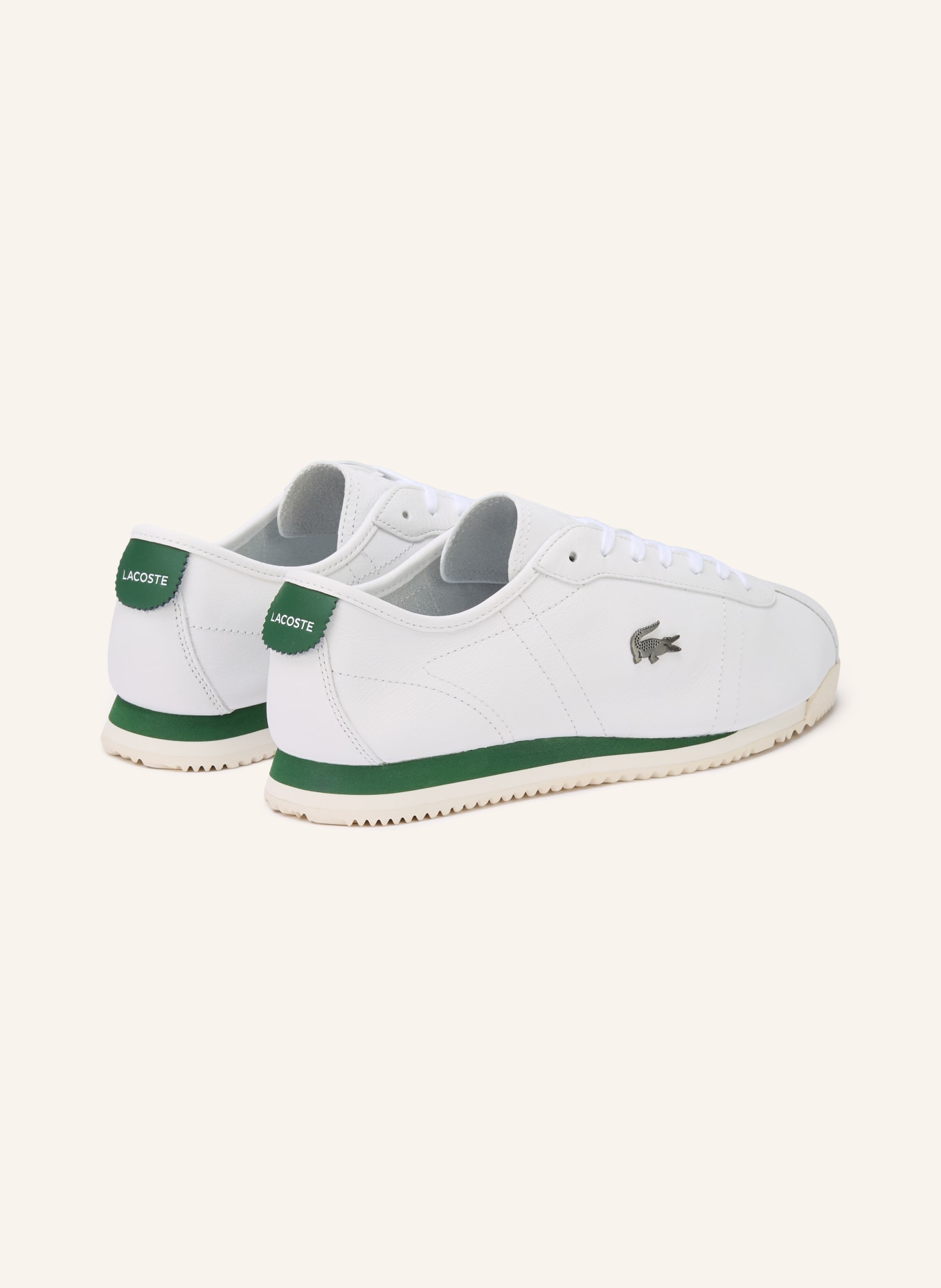 LACOSTE Sneaker CLUB: WEISS / DUNKELGRÜN