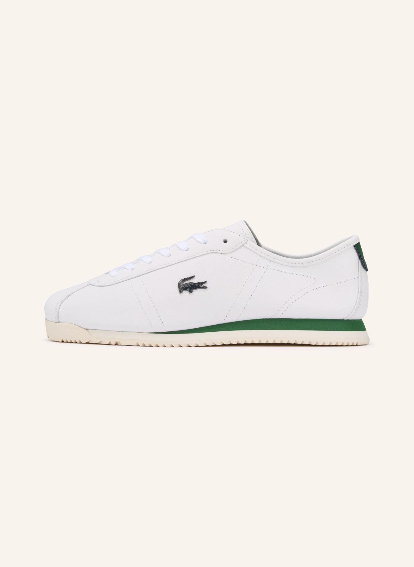 LACOSTE Sneaker CLUB: WEISS / DUNKELGRÜN