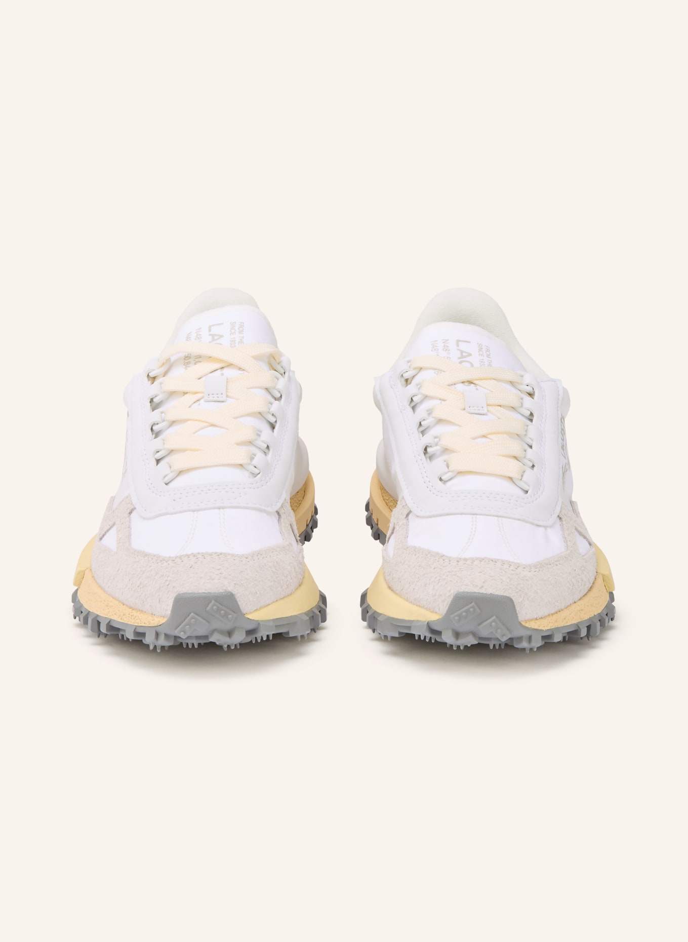 LACOSTE Tenisky ELITE ACTIVE: BÍLÁ / SVĚTLE ŠEDÁ