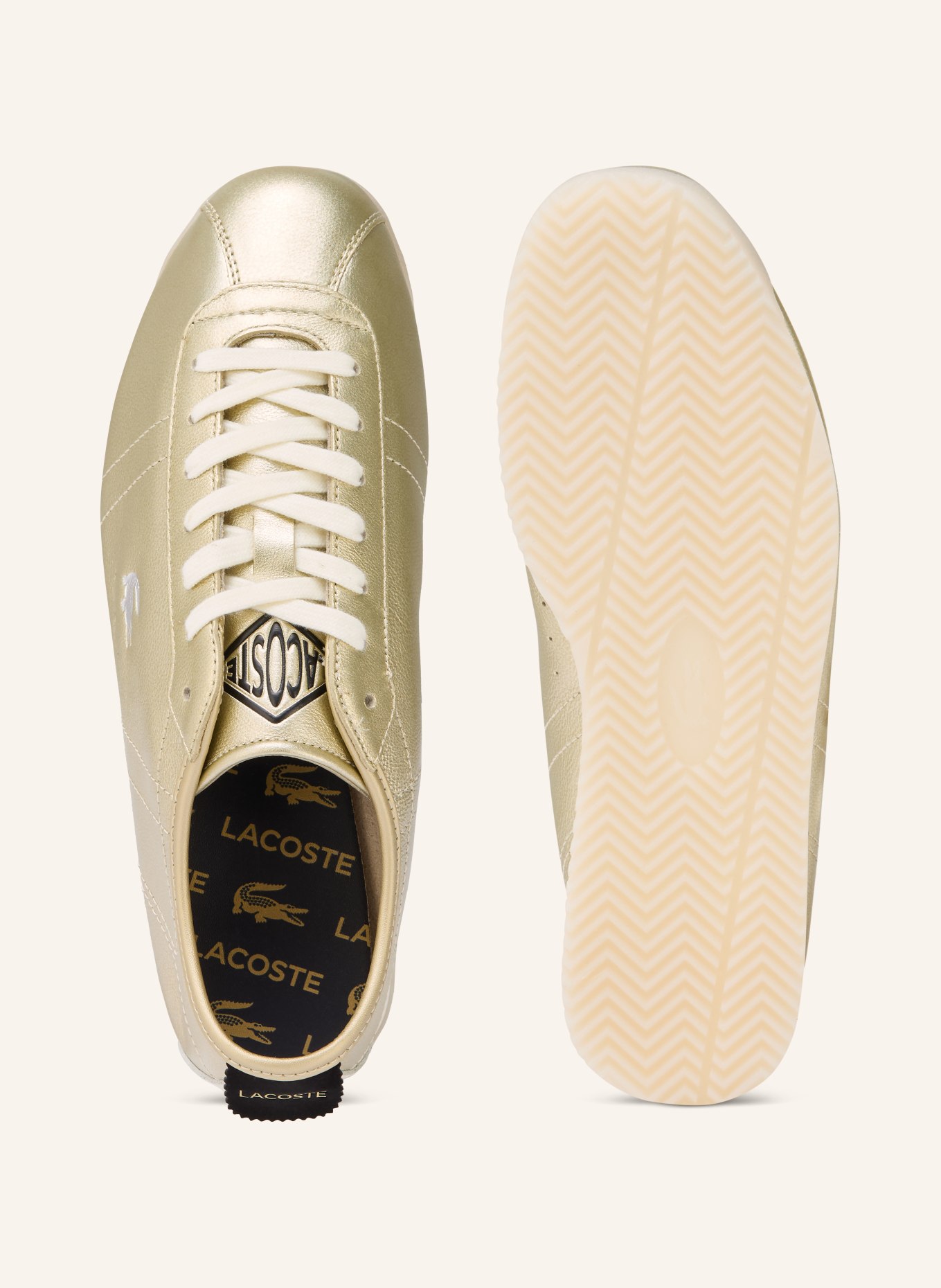 LACOSTE Tenisky CLUB-LOW: ZLATÁ