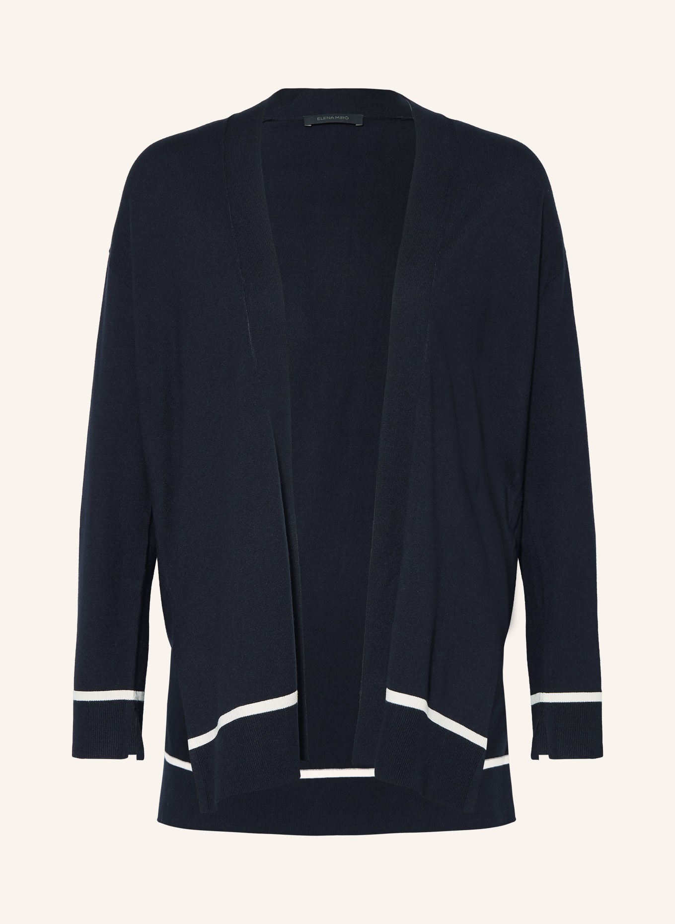 ELENA MIRO Strickhülle: DUNKELBLAU / WEISS