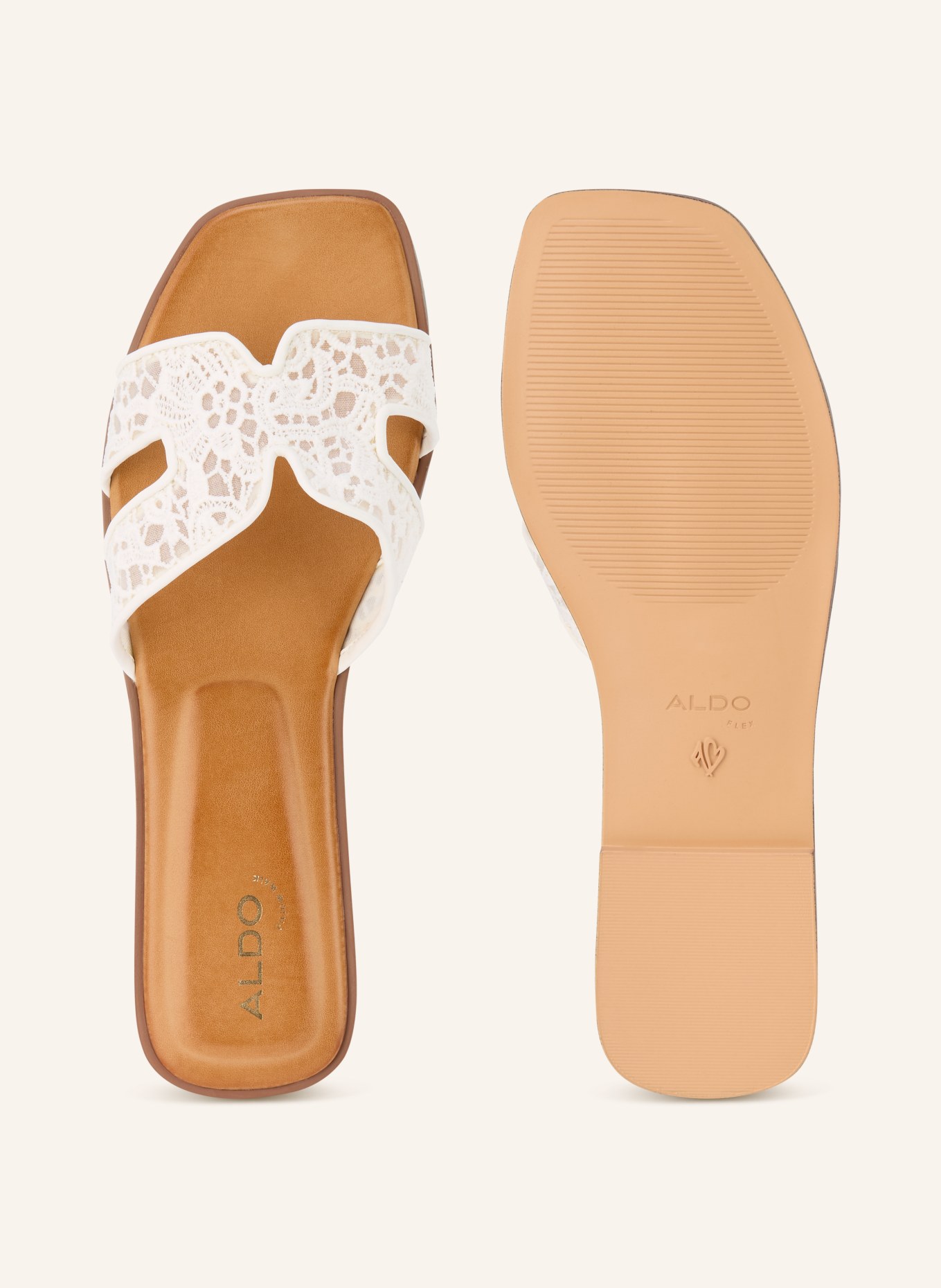 ALDO ITSANDAL mules: WHITE