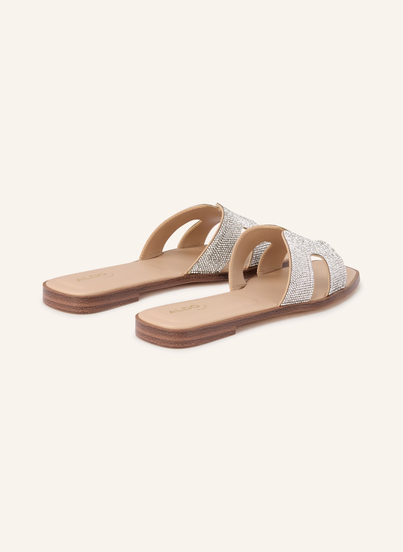 ALDO ITSANDAL mules with gemstones: WHITE GOLD