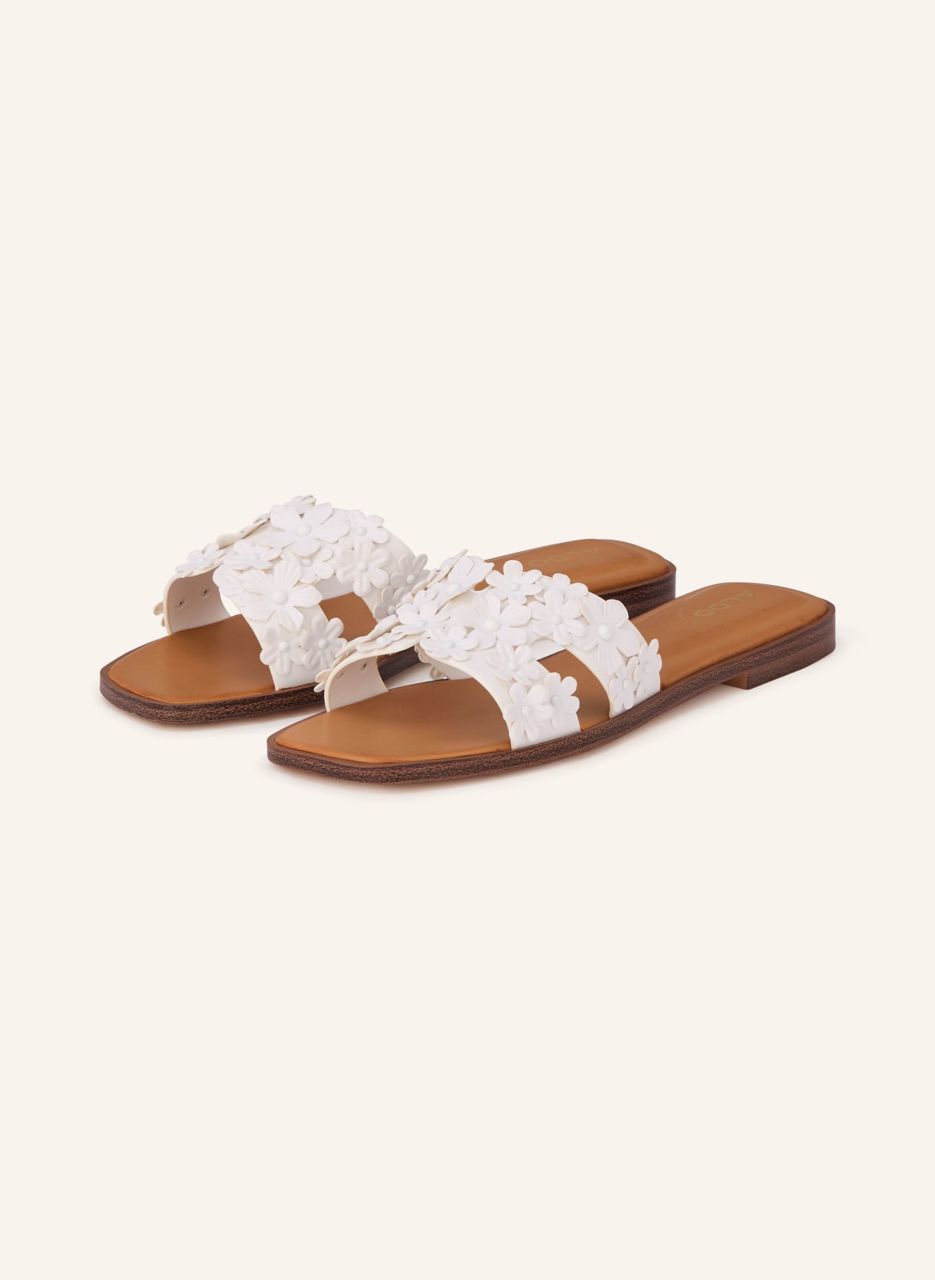 ALDO ITSANDAL mules: WHITE