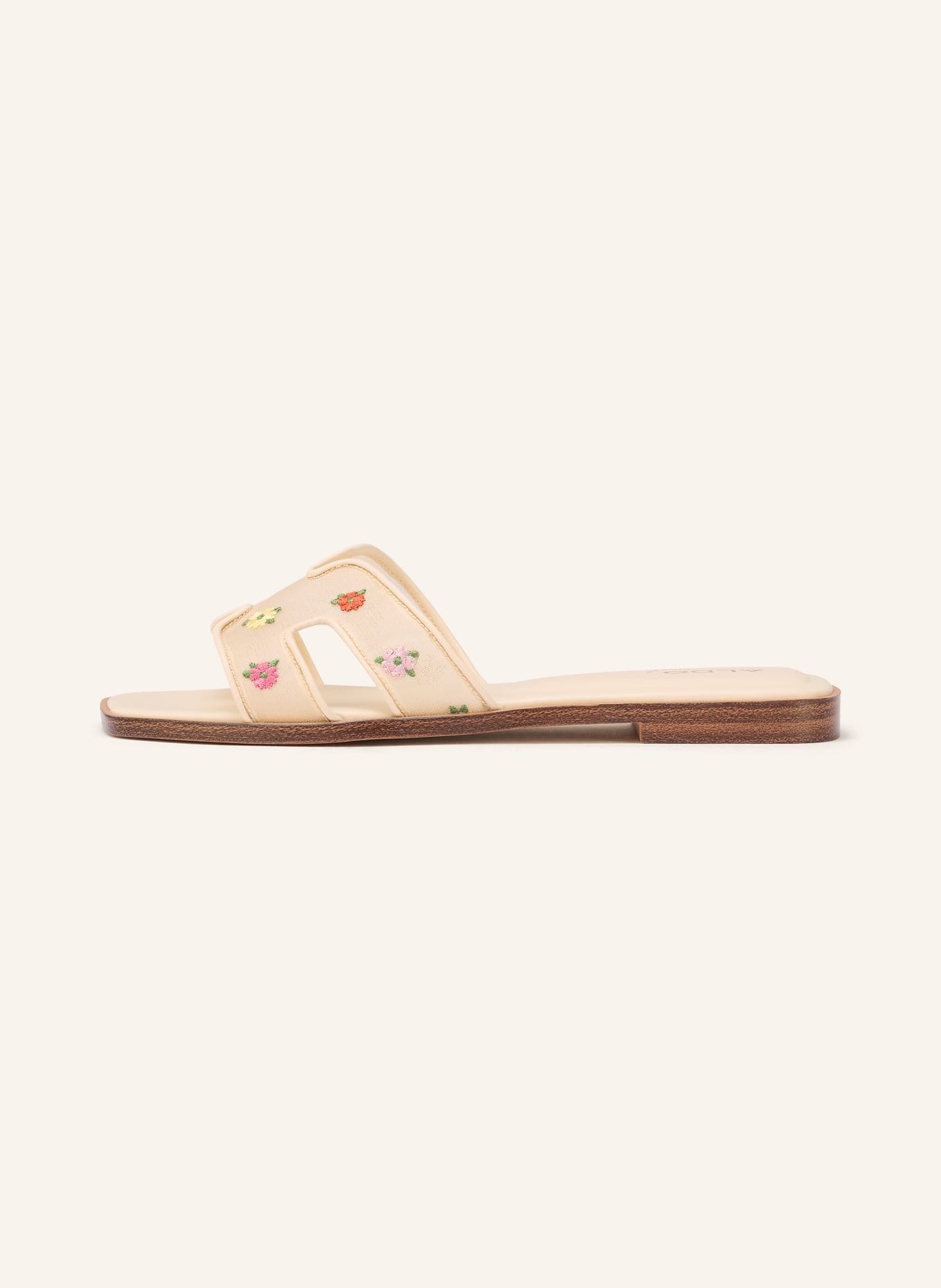ALDO ITSANDAL mules: CREAM / PINK / GREEN