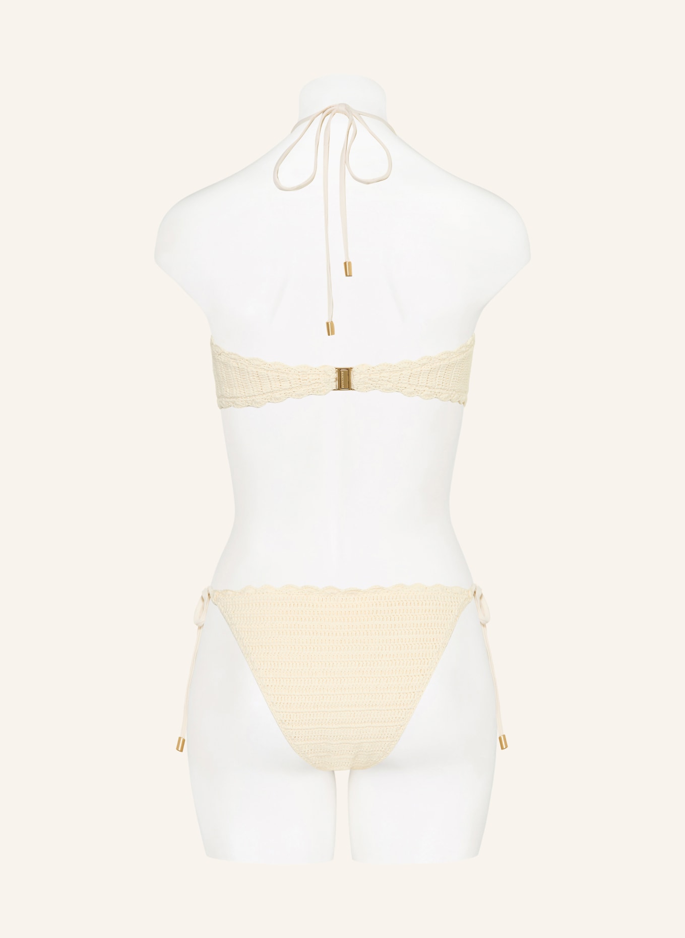 ZIMMERMANN Bandeau-Bikini AWAKEN CROCHET FLOWER: CREME