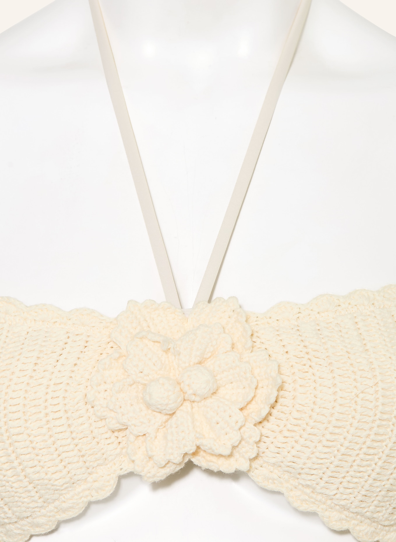 ZIMMERMANN Bandeau-Bikini AWAKEN CROCHET FLOWER: CREME