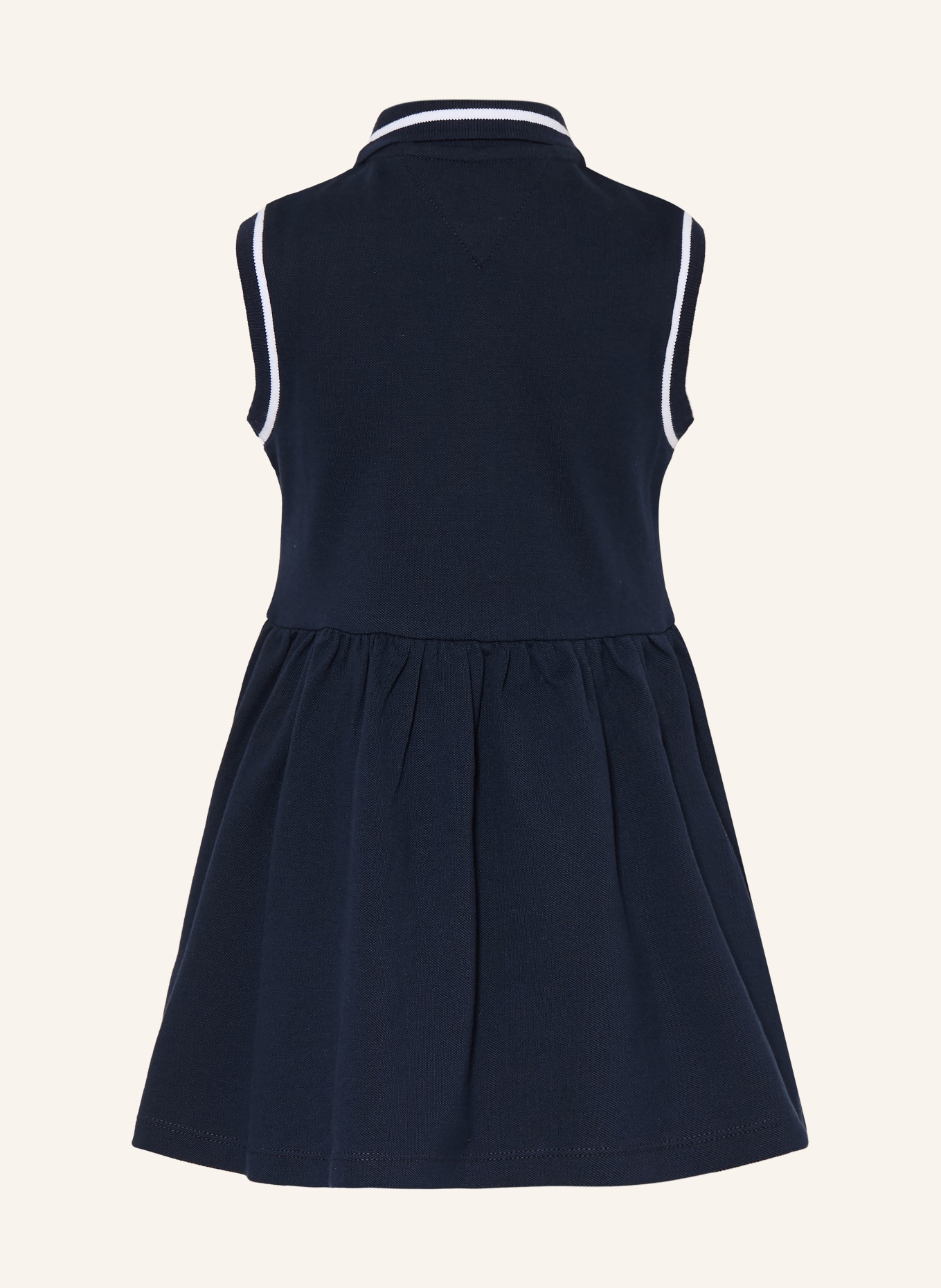TOMMY HILFIGER Robe polo en piqué: BLEU FONCÉ / BLANC