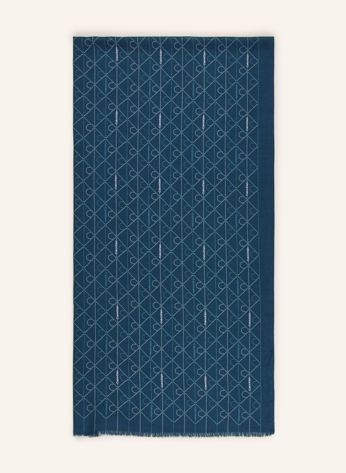 Calvin Klein Schal: DUNKELBLAU / PETROL / WEISS