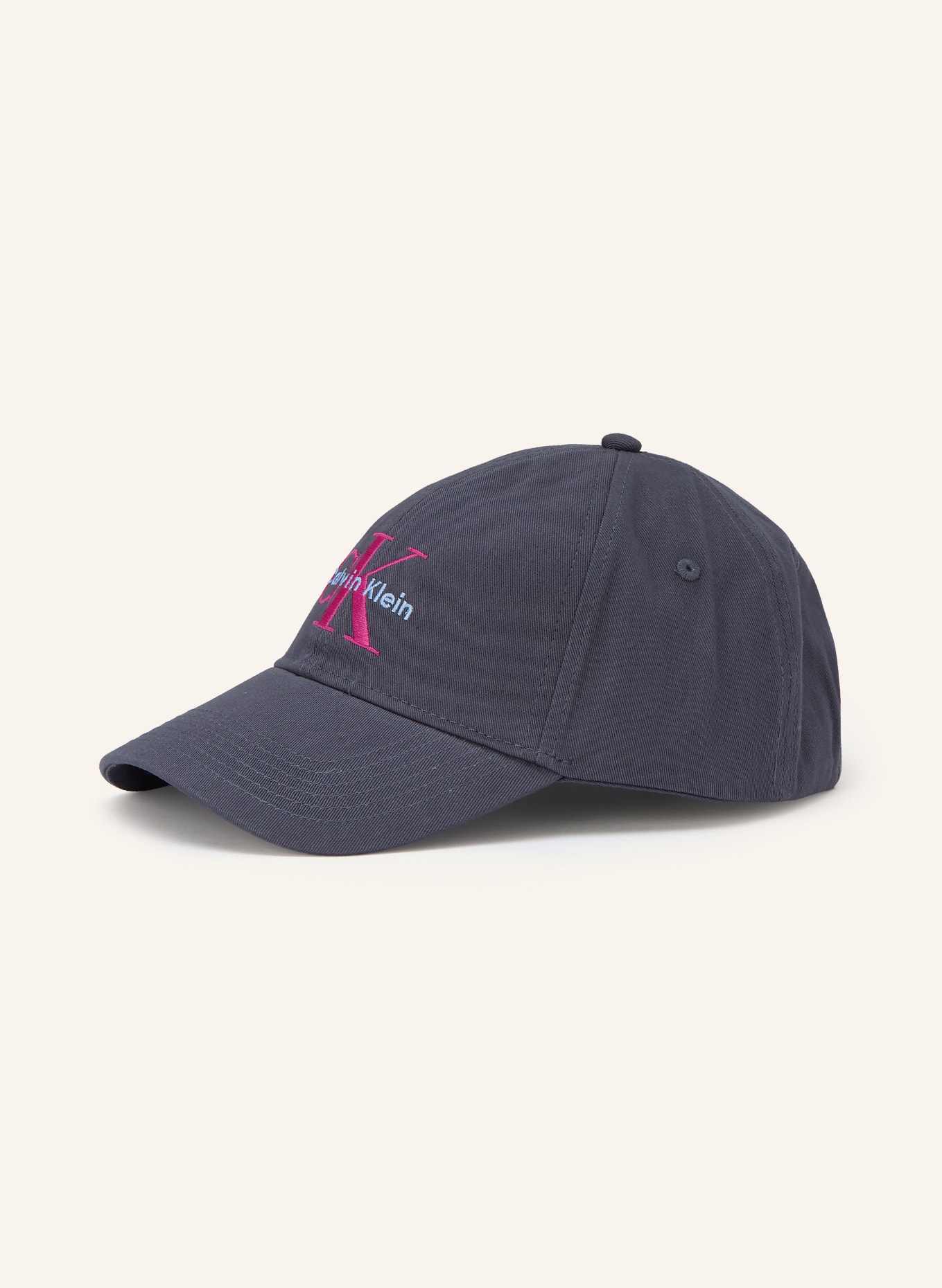 Calvin Klein Cap: DUNKELGRAU / PINK / HELLBLAU
