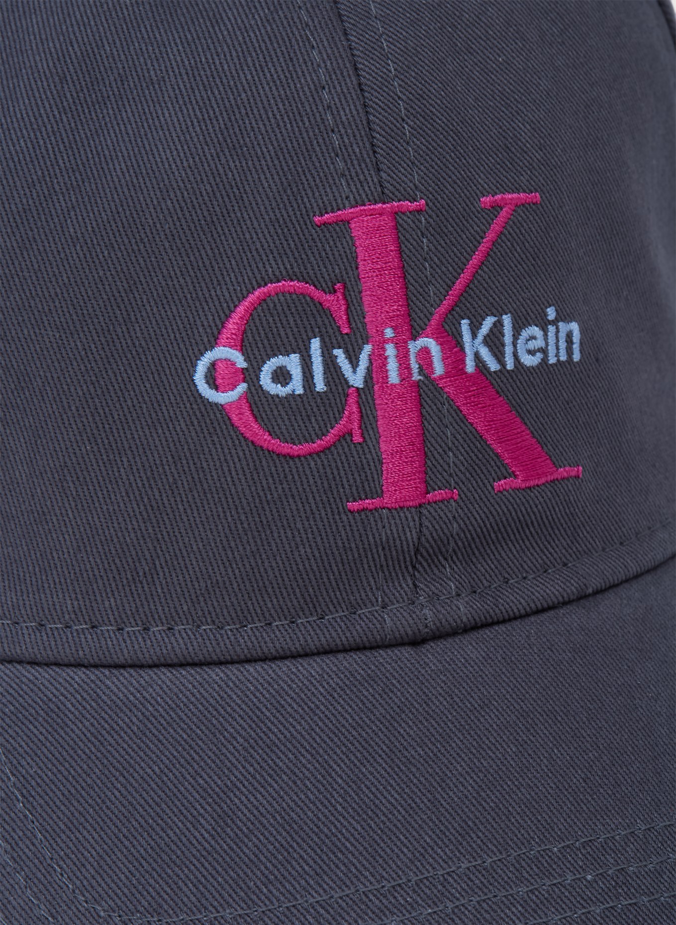 Calvin Klein Cap: DUNKELGRAU / PINK / HELLBLAU