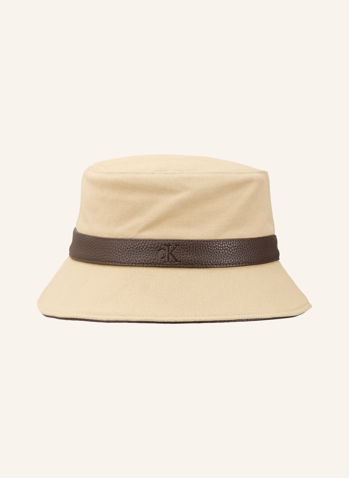 Calvin Klein Bucket-Hat: BEIGE / DUNKELBRAUN