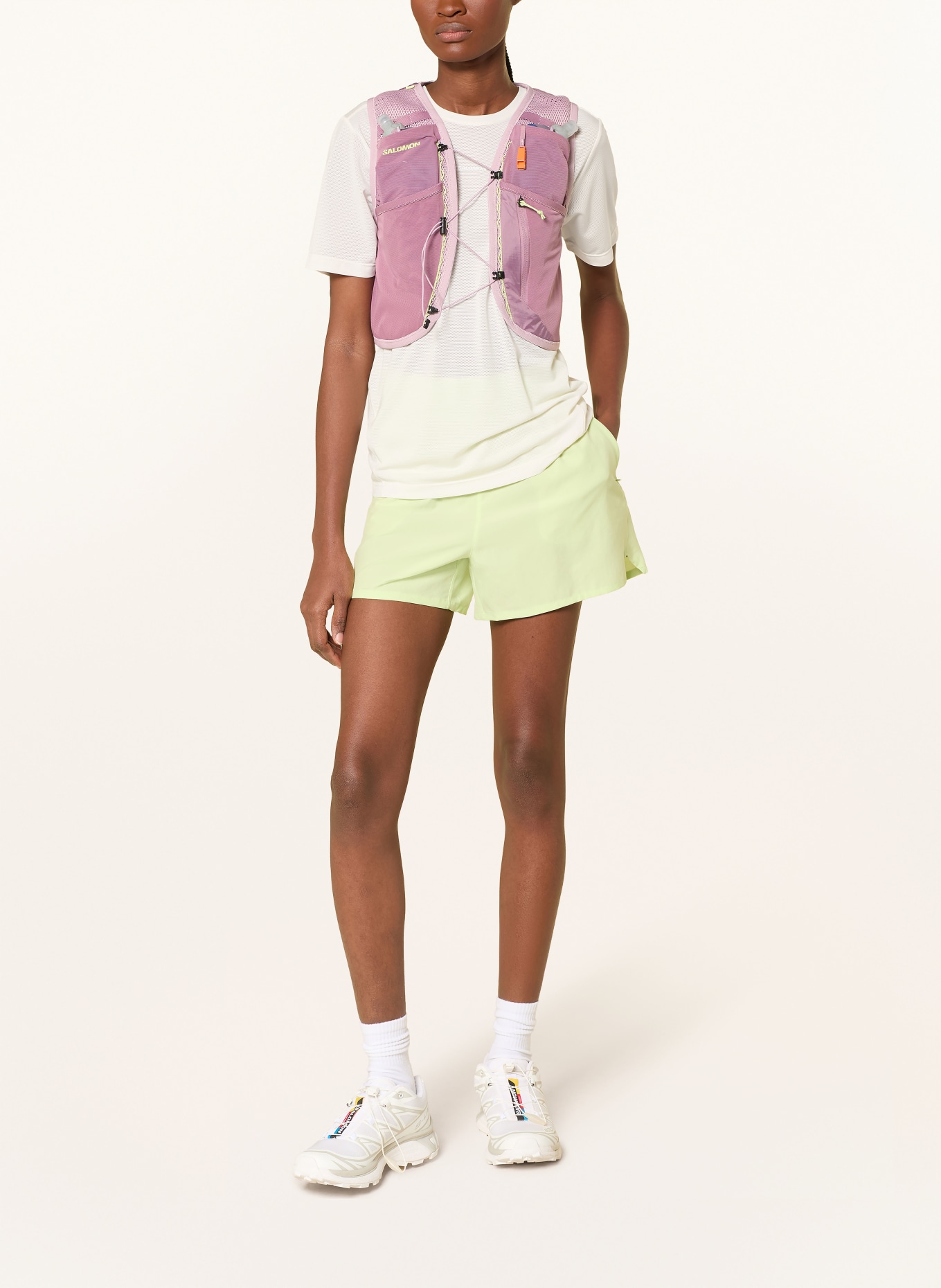 SALOMON Funktionsweste ACTIVE SKIN 4: ALTROSA / GELB