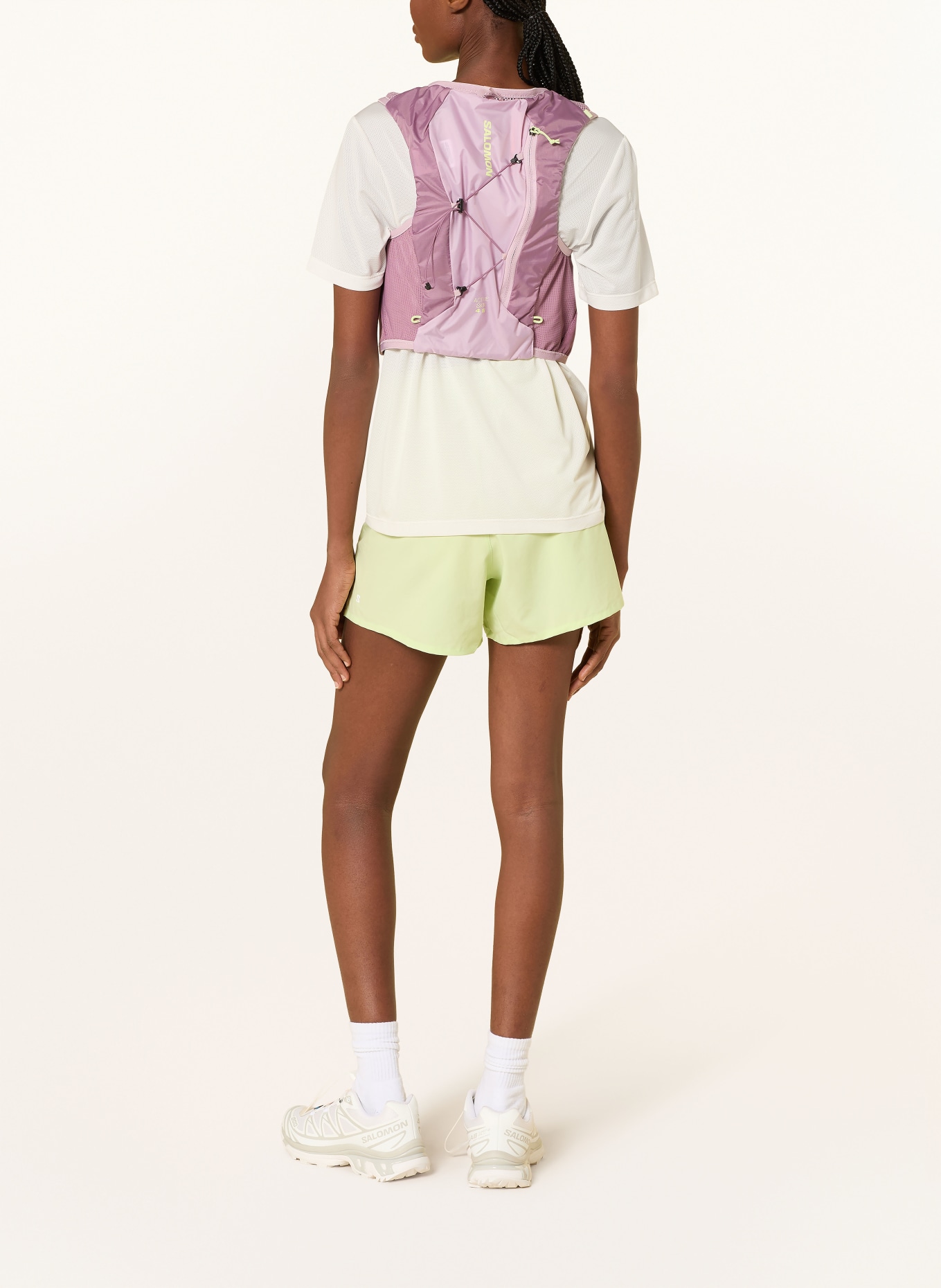 SALOMON Funktionsweste ACTIVE SKIN 4: ALTROSA / GELB