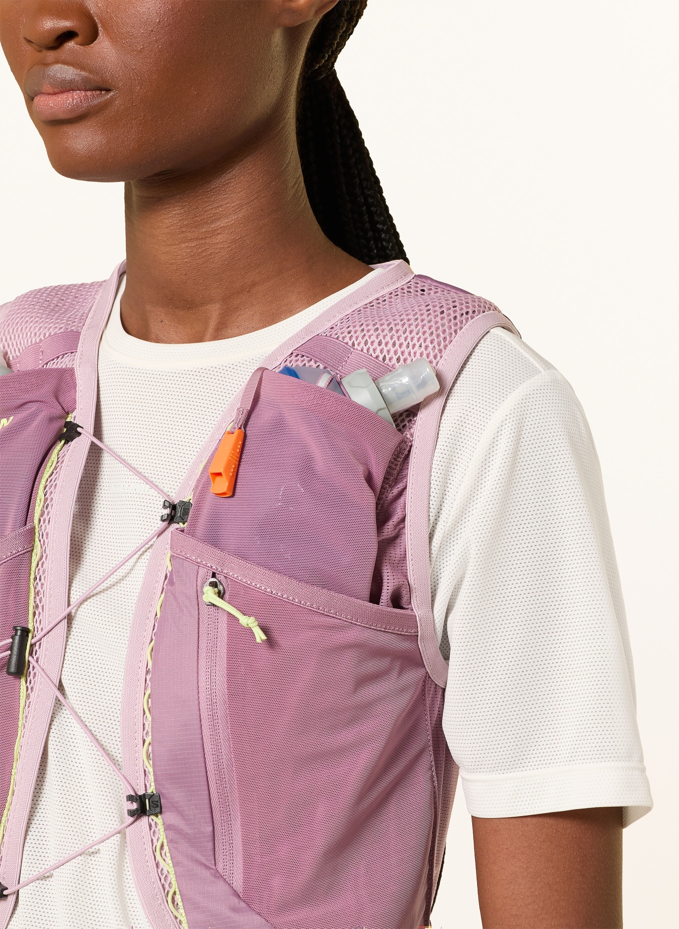 SALOMON Funktionsweste ACTIVE SKIN 4: ALTROSA / GELB