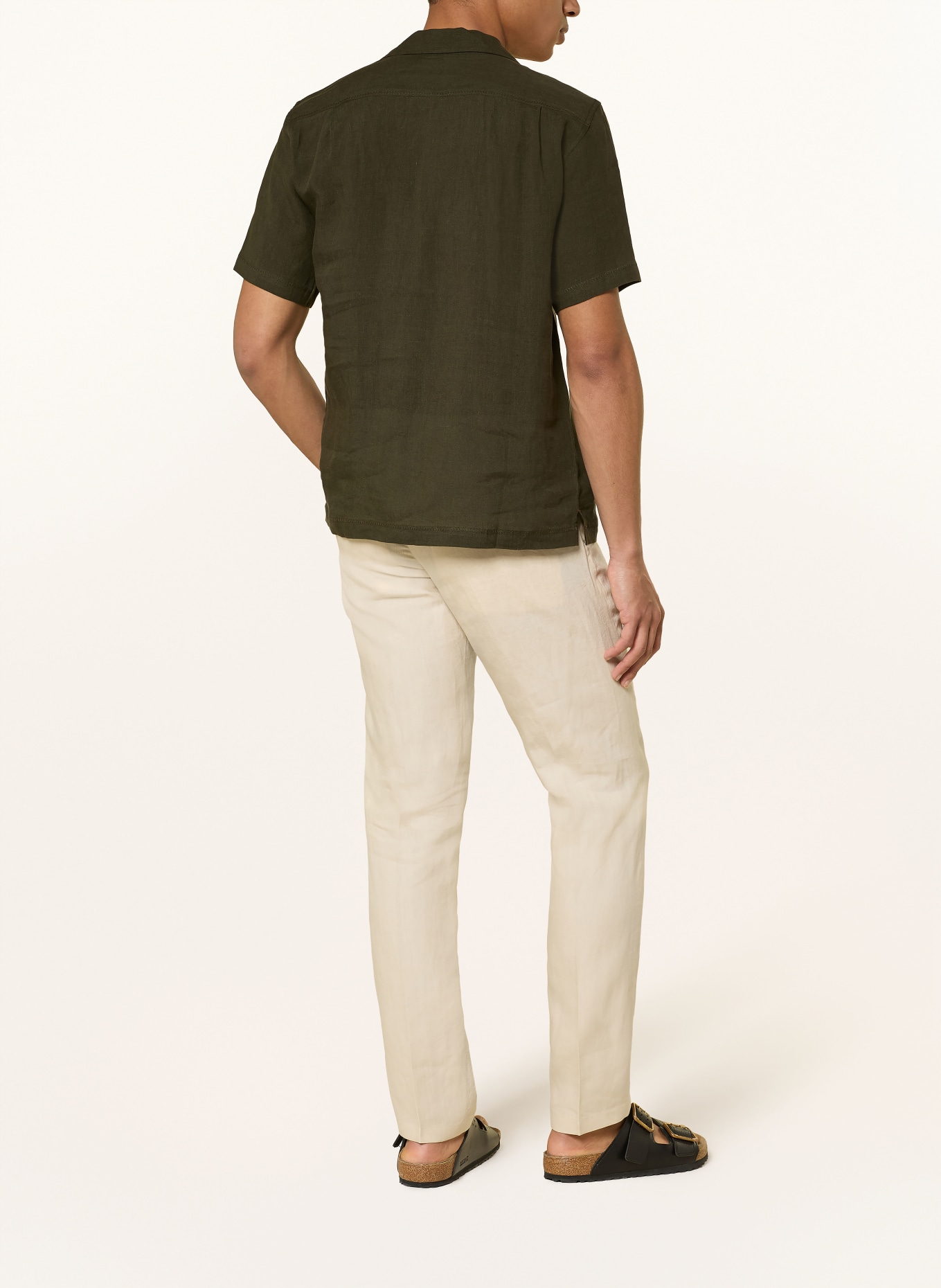 ORLEBAR BROWN Resorthemd MAITAN II Regular Fit aus Leinen: KHAKI