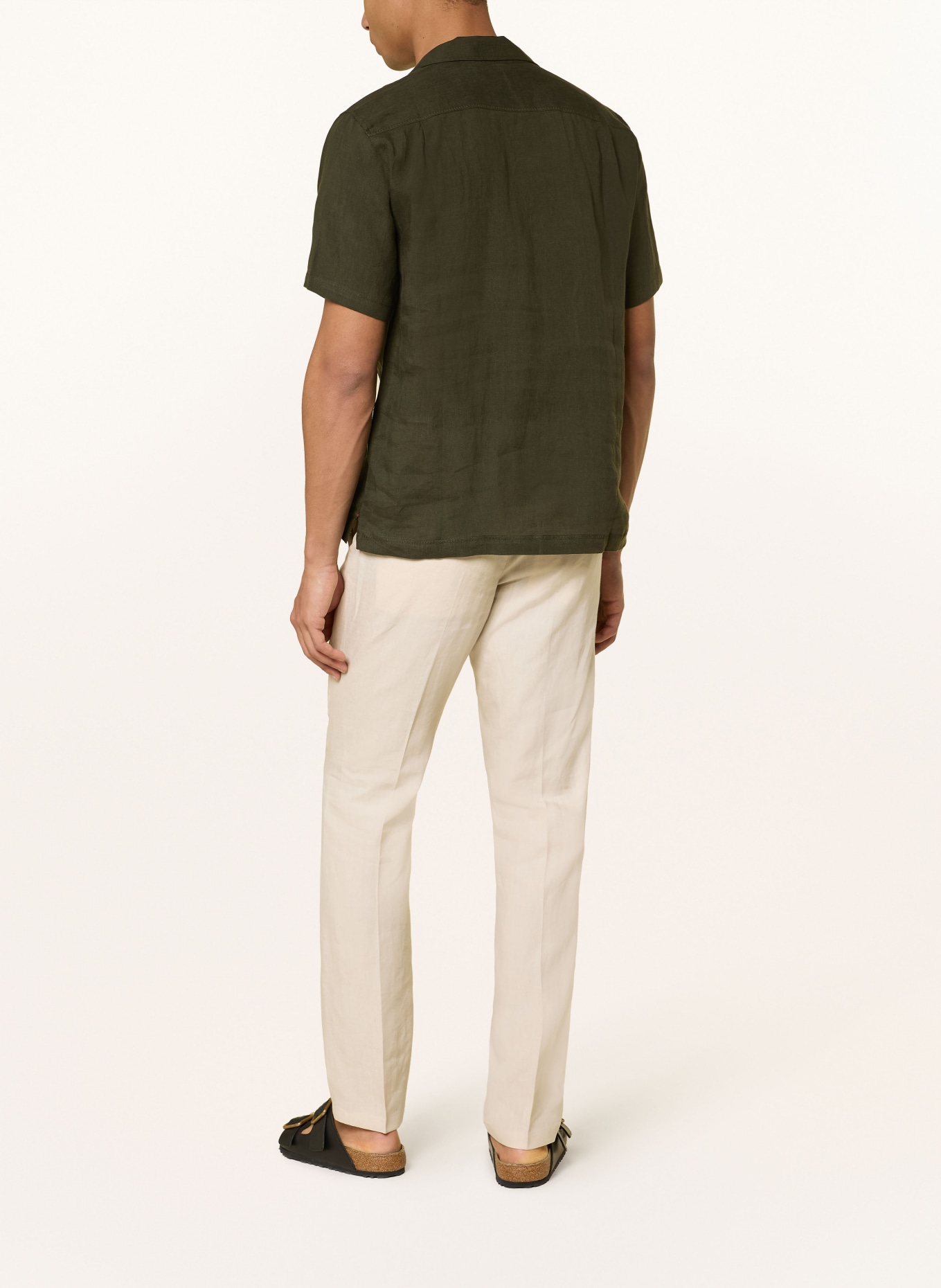 ORLEBAR BROWN Lněné kalhoty GRIFFON: REŽNÁ