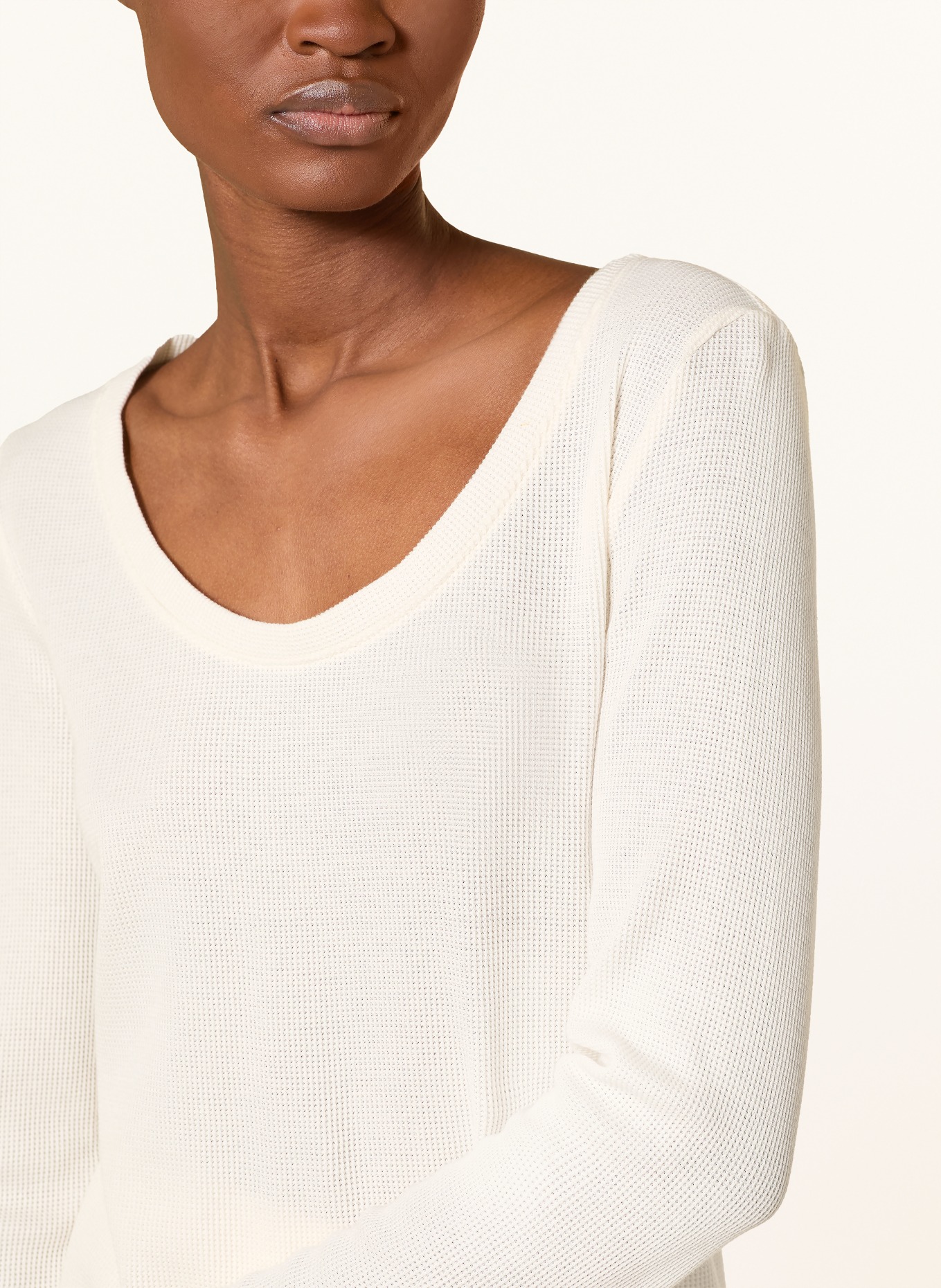 BOSS Chemise de nuit COSY WAFFLE: CRÈME