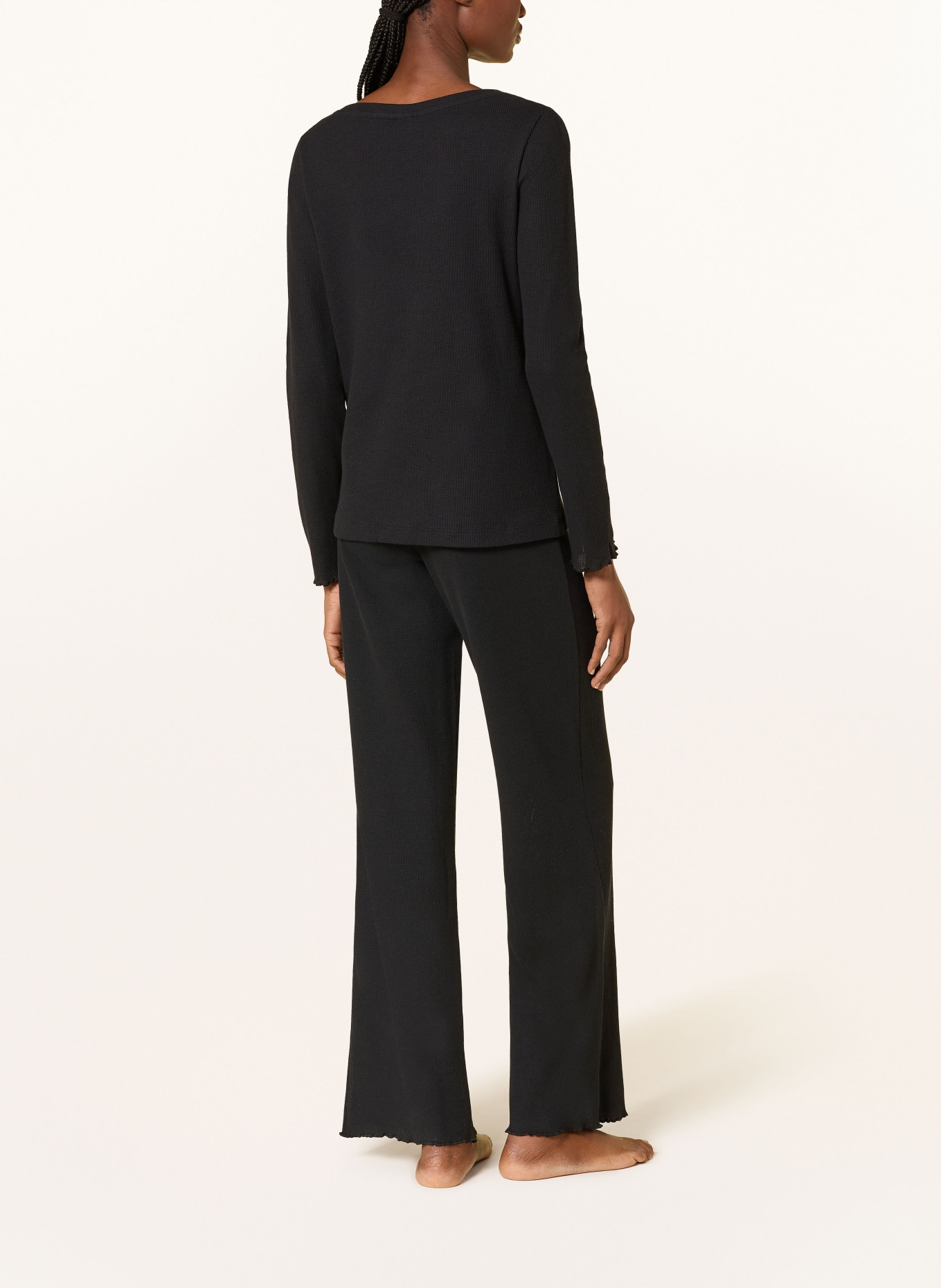 BOSS Spodnie do spania COSY: CZARNY