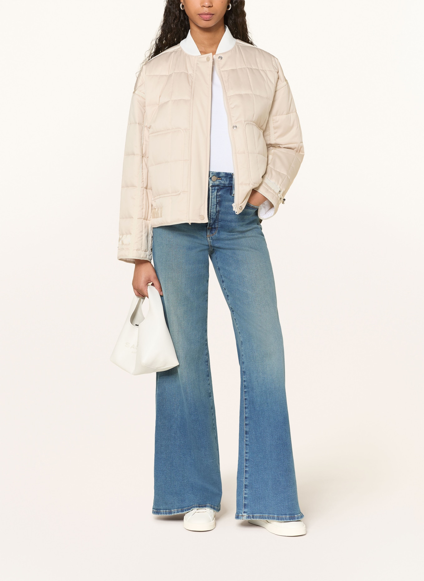 Fay Steppjacke: CREME / WEISS