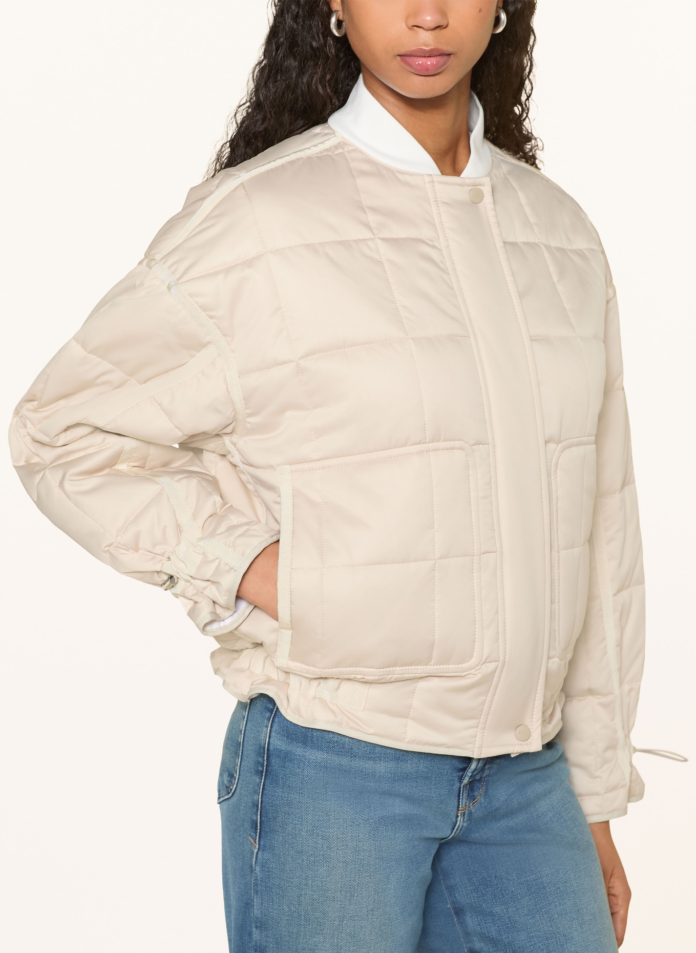 Fay Steppjacke: CREME / WEISS
