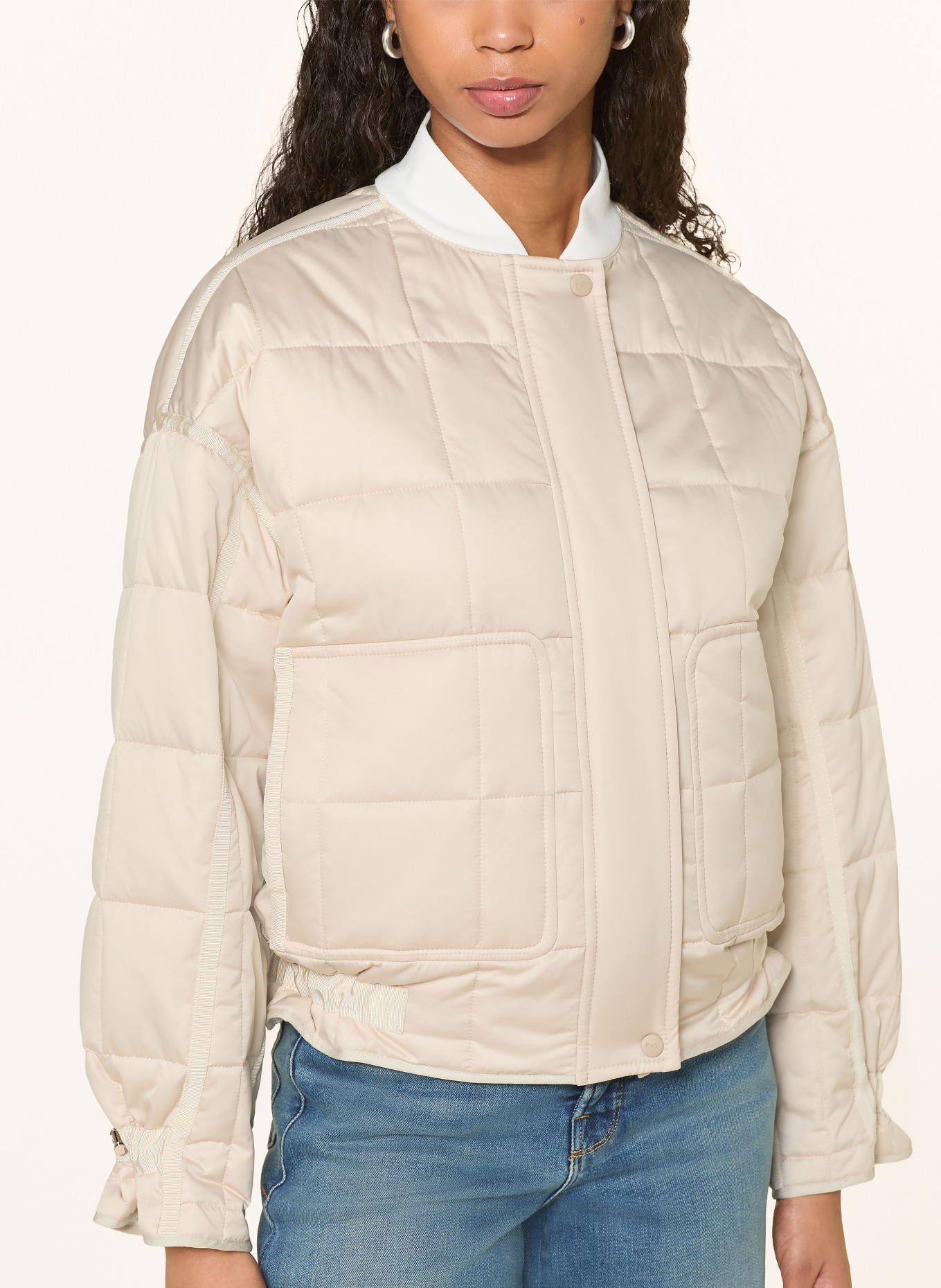 Fay Steppjacke: CREME / WEISS