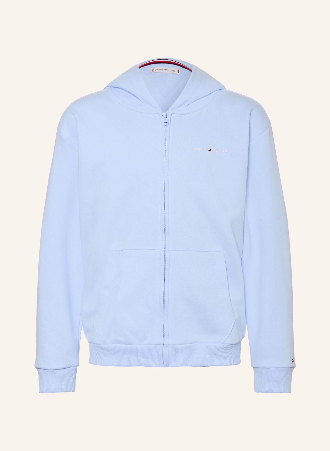 TOMMY HILFIGER sweat à capuche: BLEU CLAIR