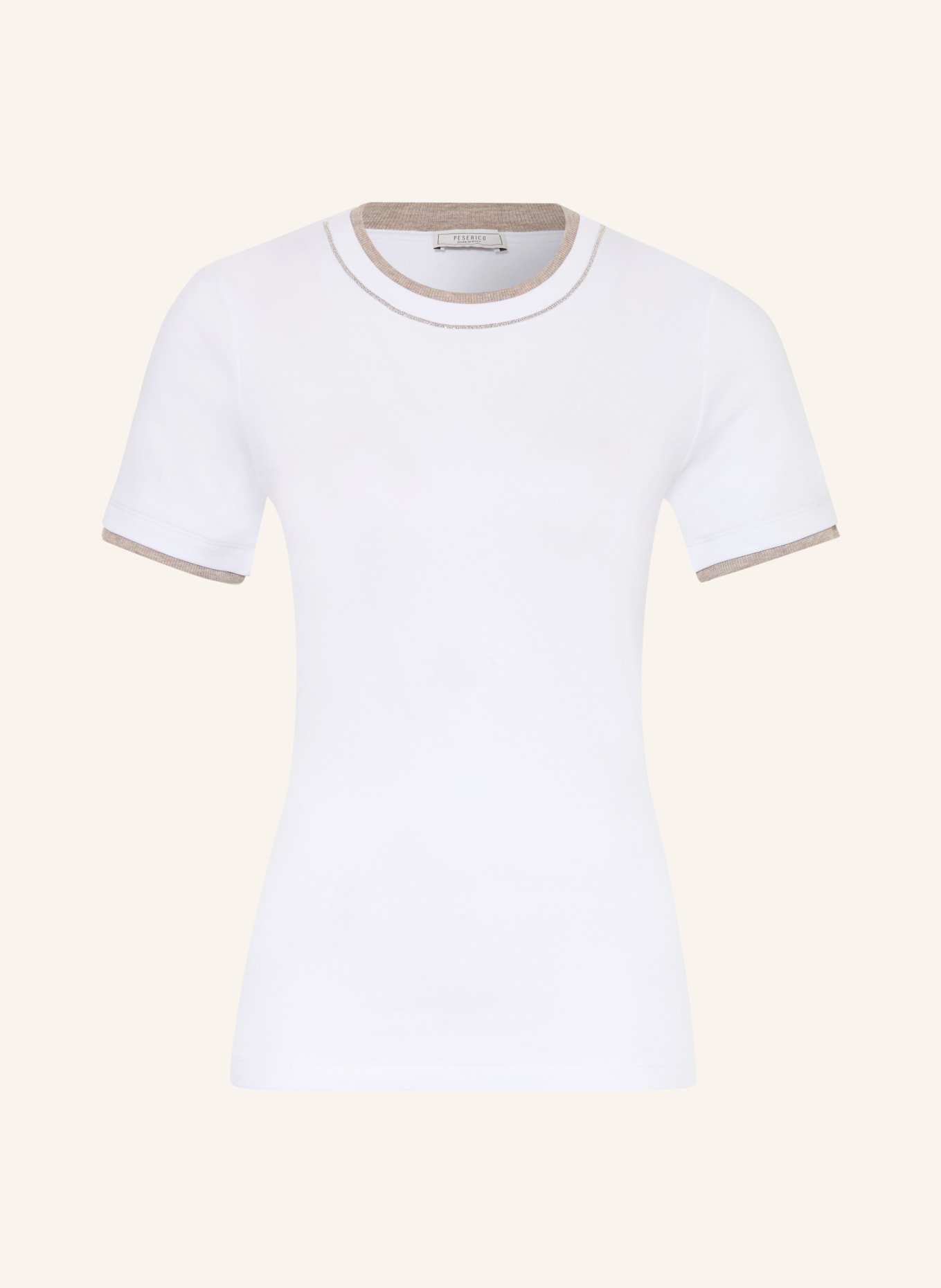 PESERICO Tričko s ozdobnými kameny: BÍLÁ