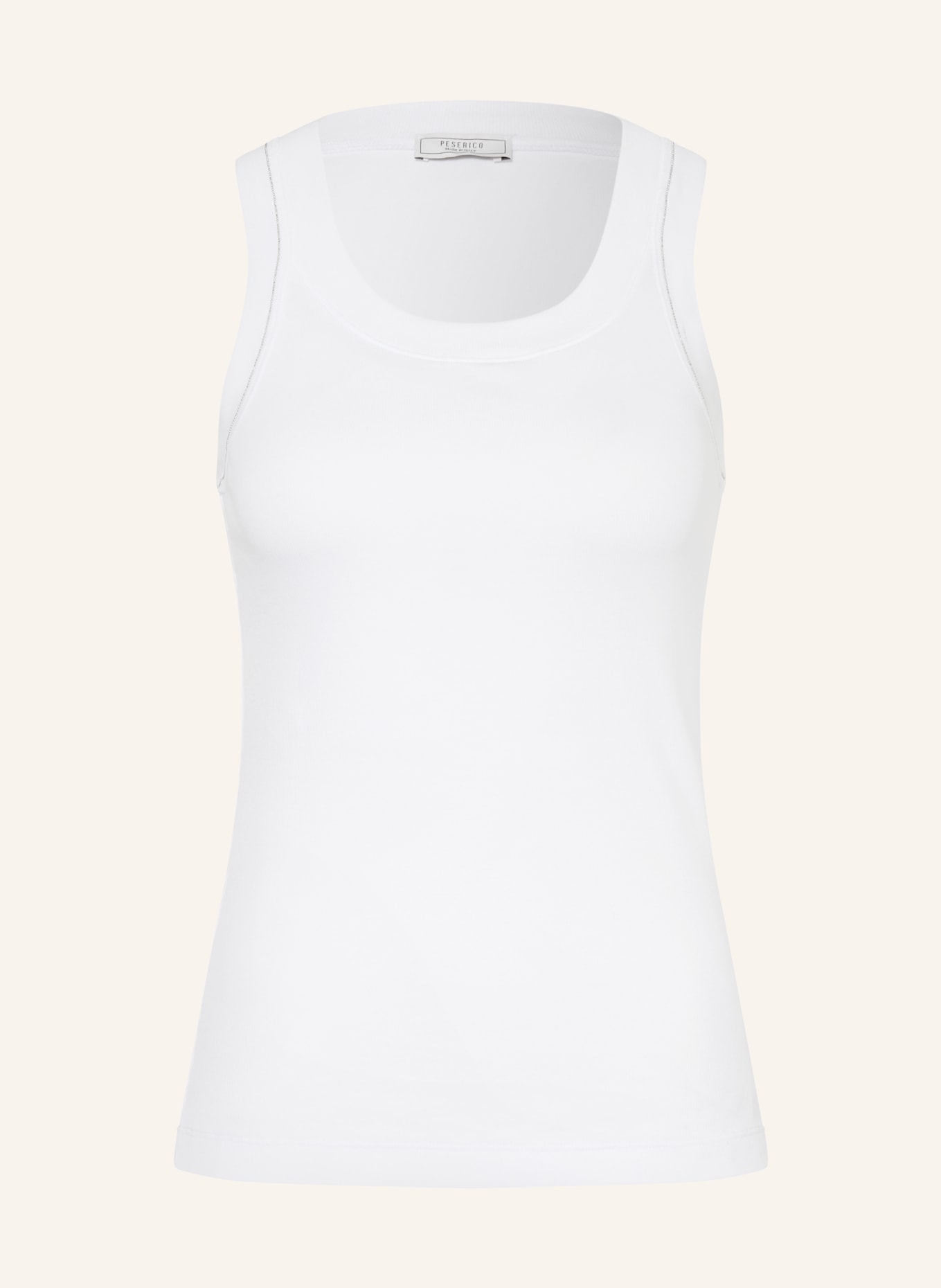 PESERICO Top s ozdobnými kameny: BÍLÁ