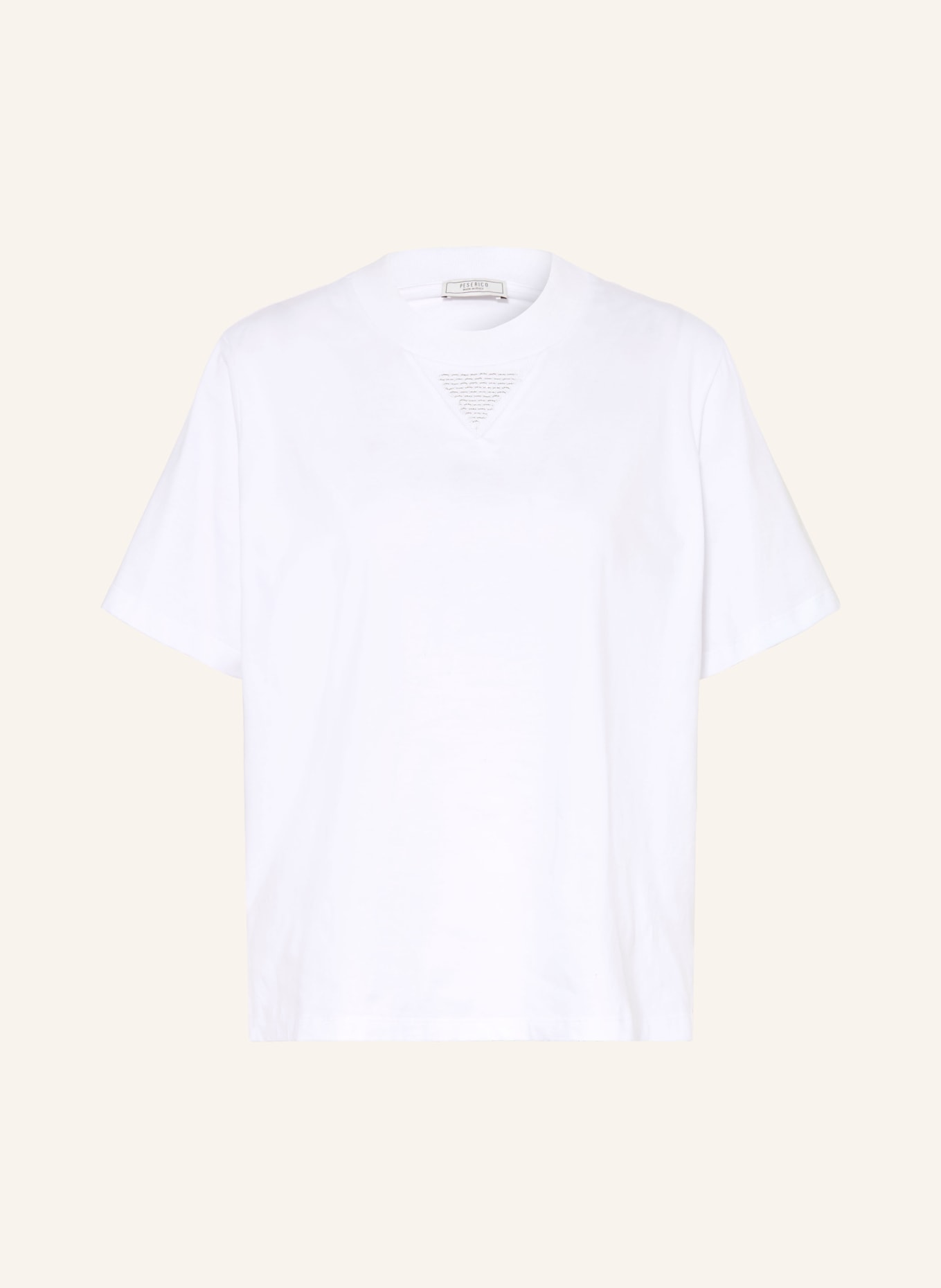 PESERICO Tričko s ozdobnými kameny: BÍLÁ