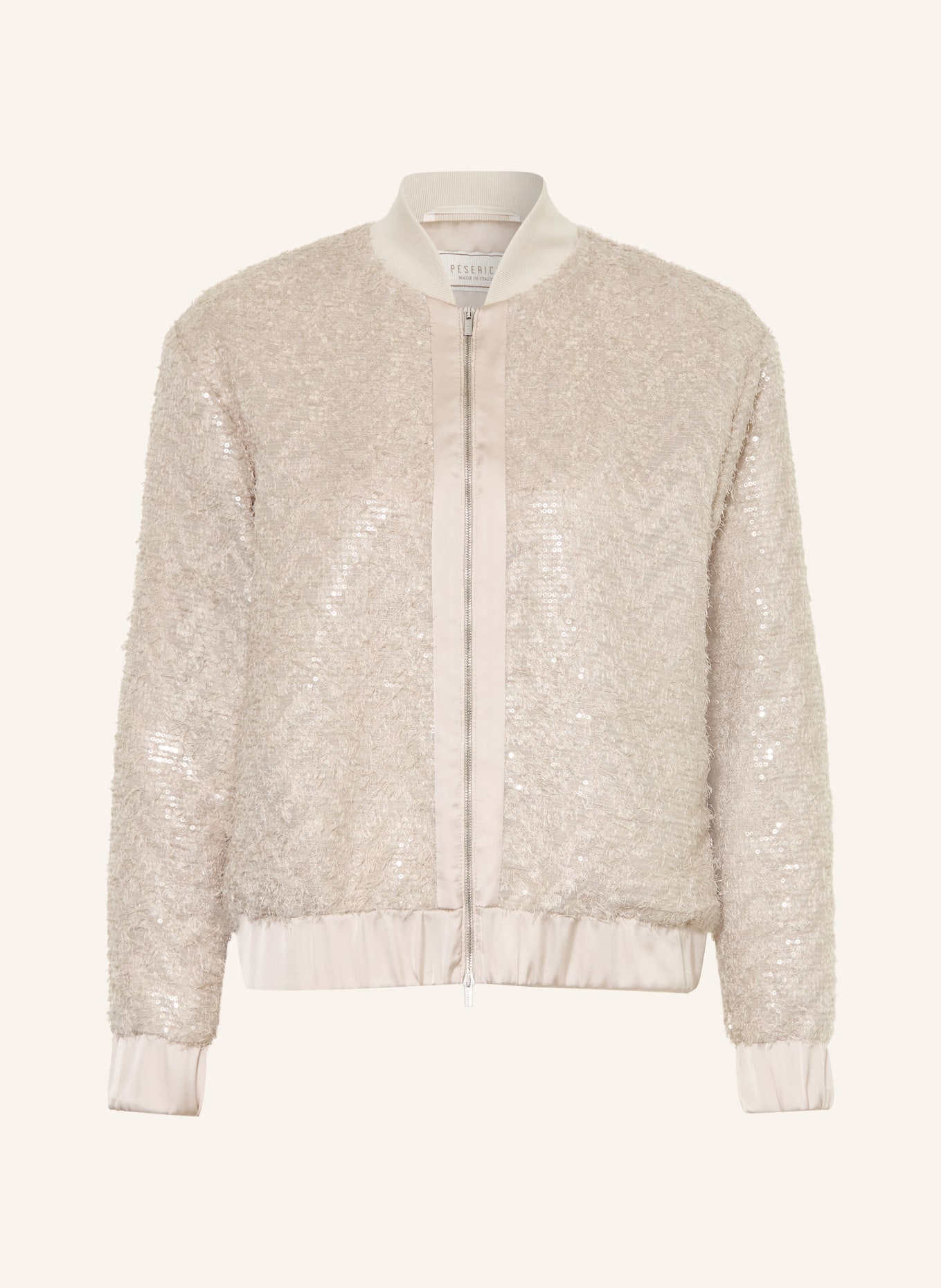 PESERICO Blouson mit Pailletten: BEIGE