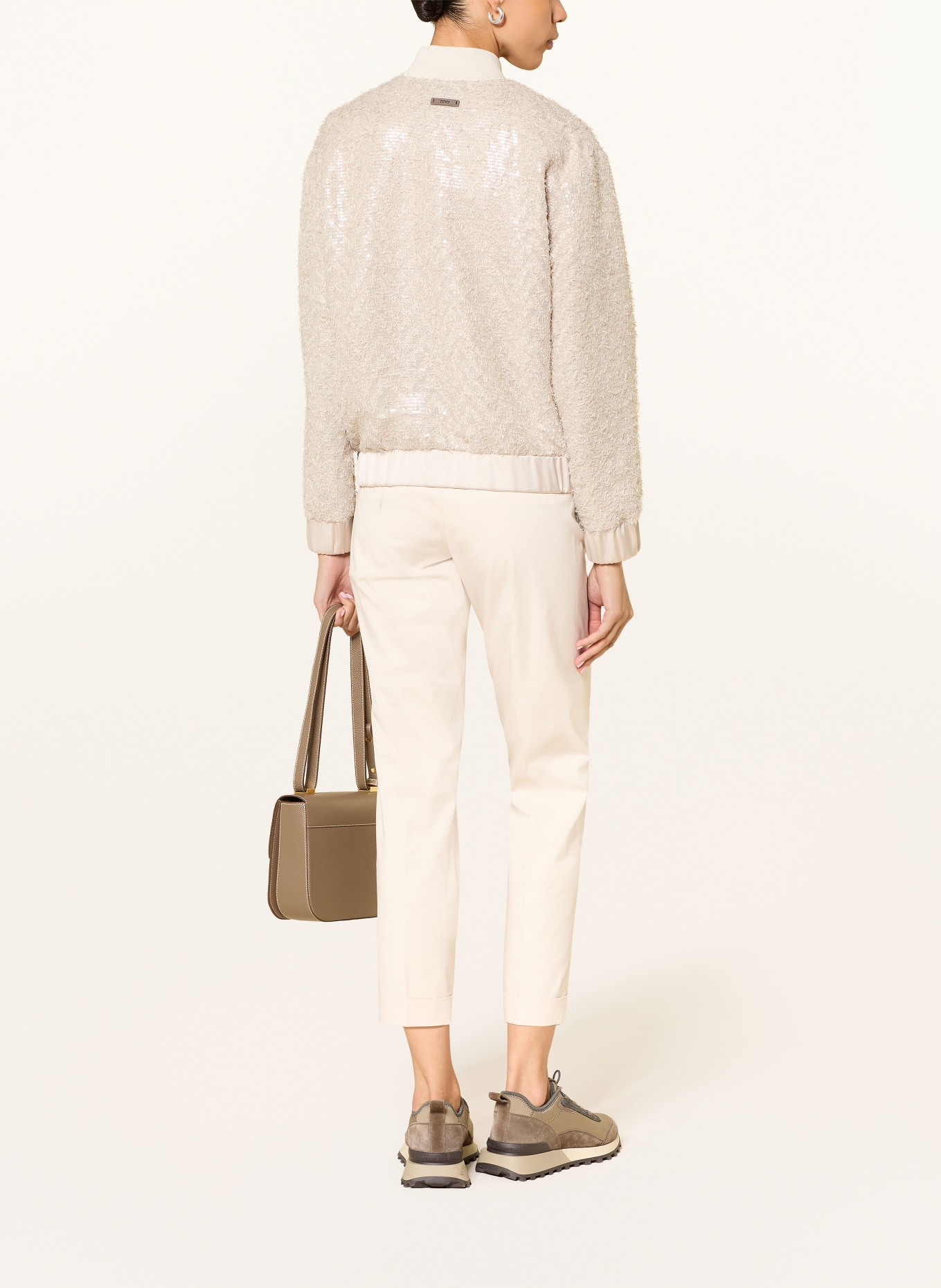PESERICO Blouson mit Pailletten: BEIGE