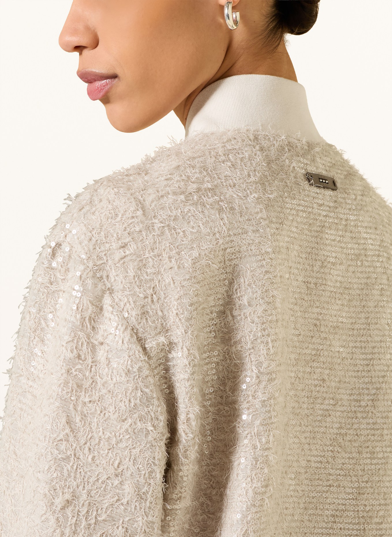PESERICO Blouson mit Pailletten: BEIGE