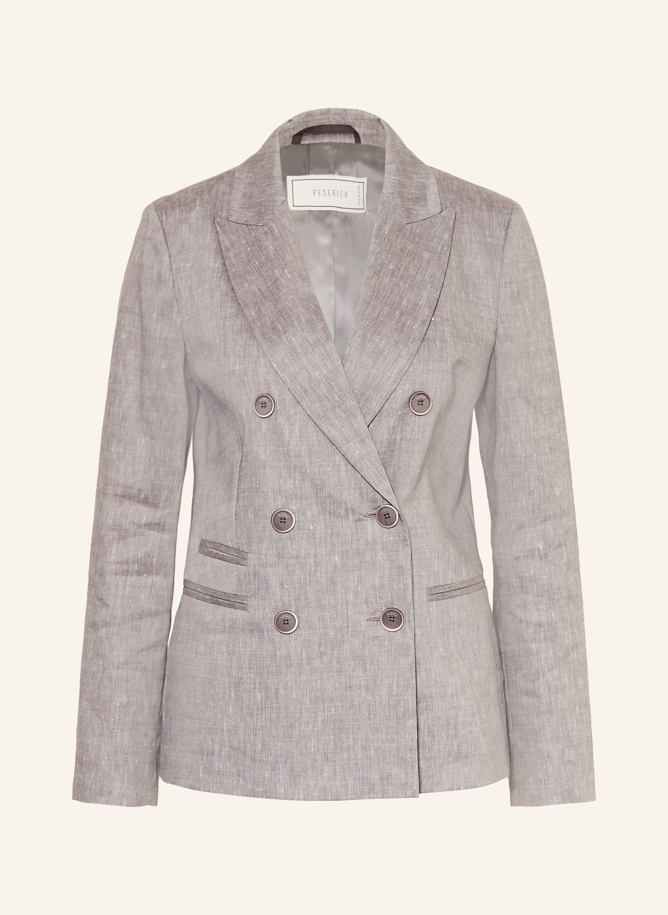 PESERICO Blazer mit Leinen: GRAU