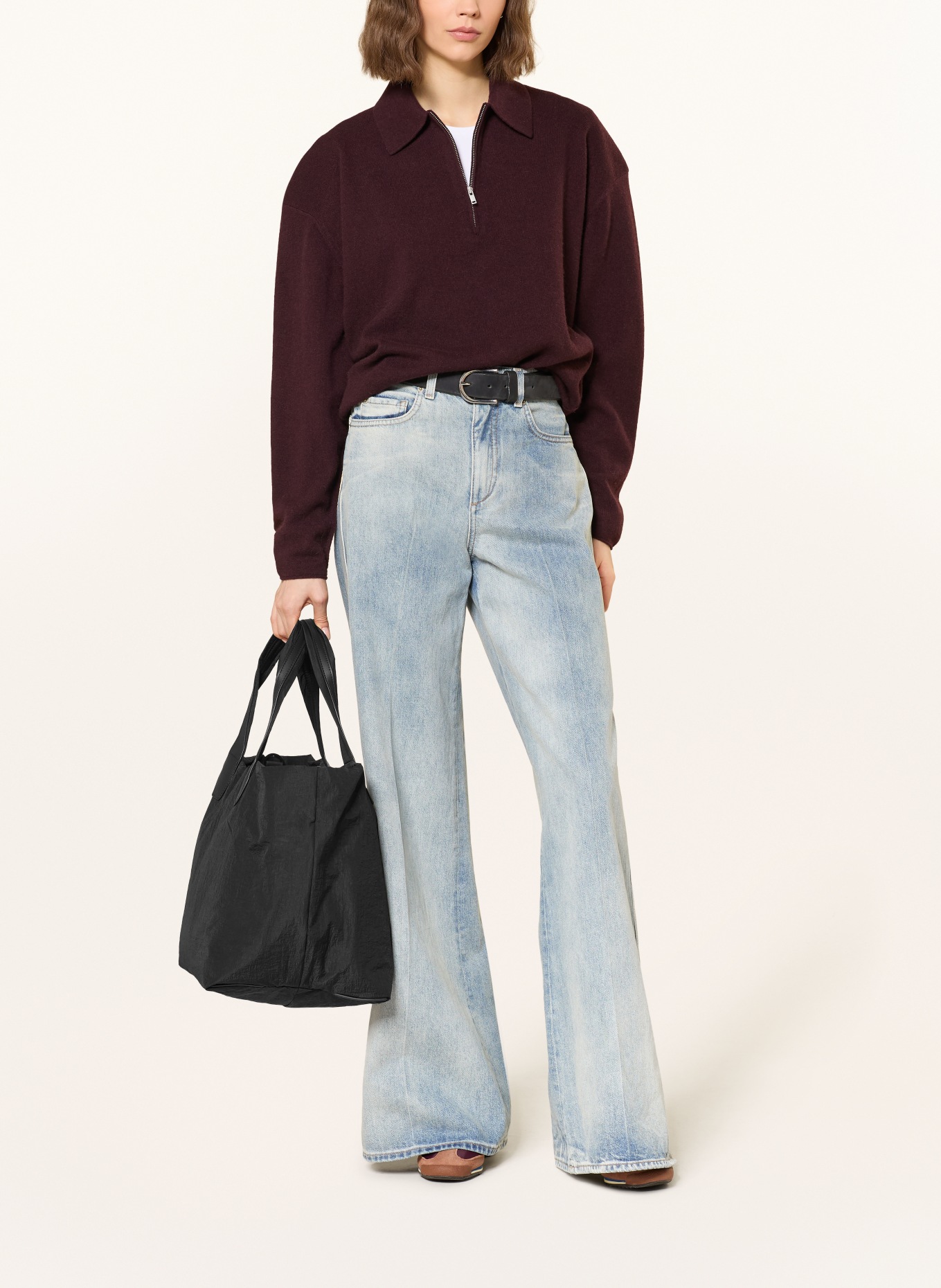 Vee Collective PORTER ESSENCE MEDIUM shopper with pouch: BLACK