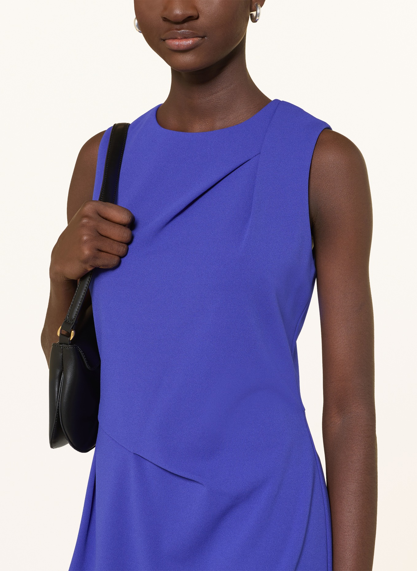 Calvin Klein Jerseyové pouzdrové šaty: MODRÁ