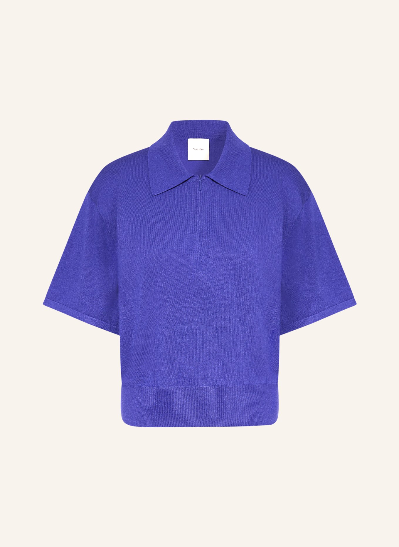 Calvin Klein Pletené polo tričko SNOWY: MODRÁ