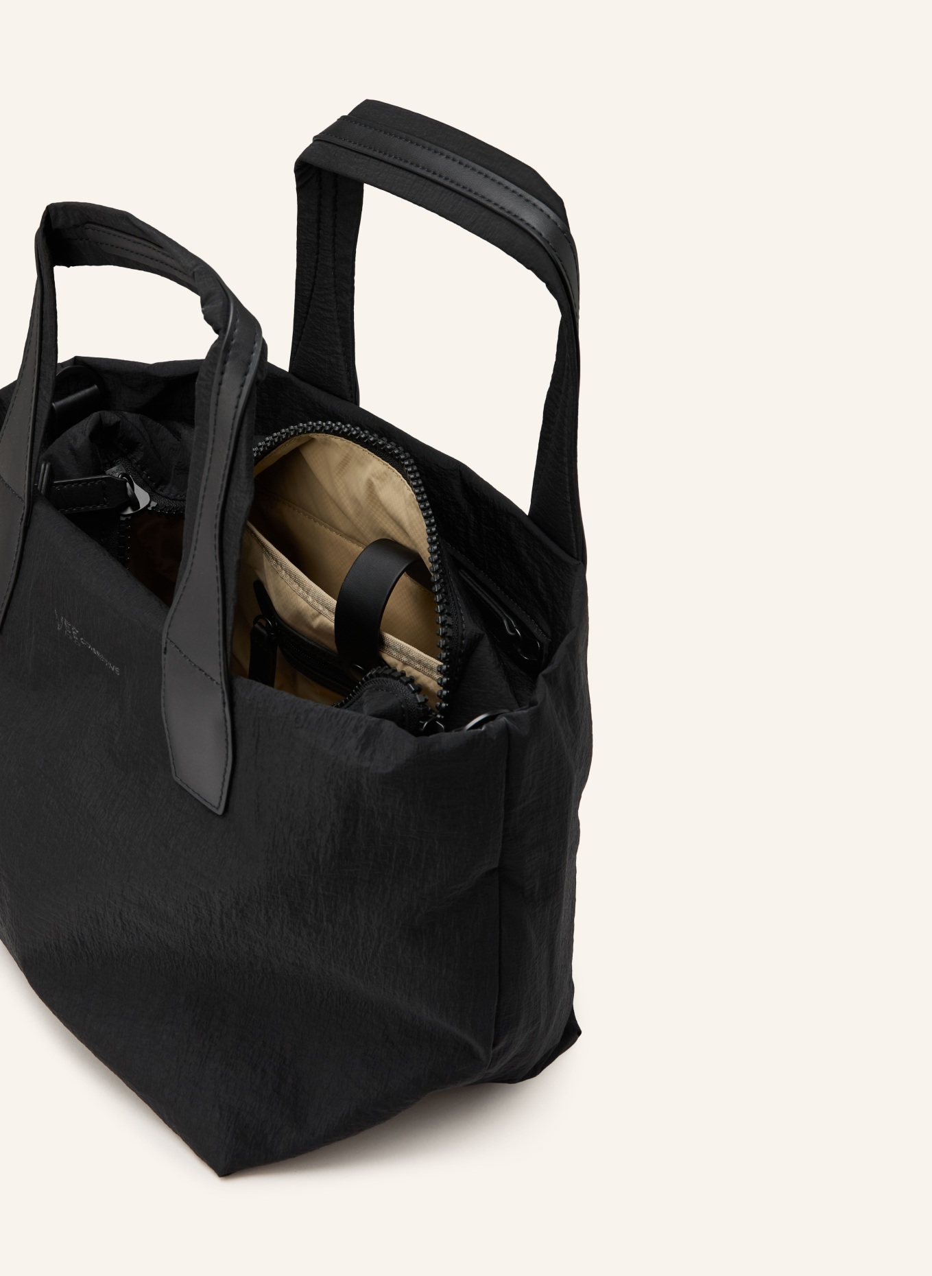 Vee Collective PORTER ESSENCE SMALL shopper with pouch: BLACK