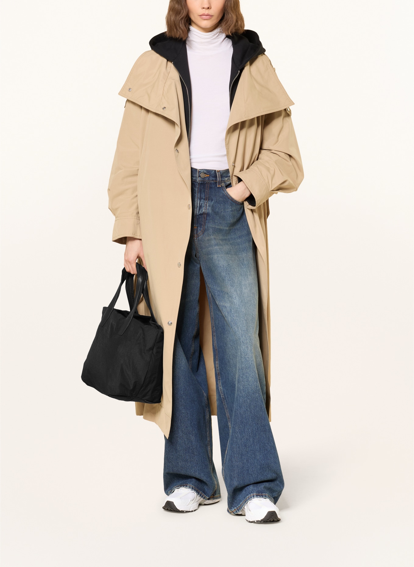 Vee Collective PORTER ESSENCE SMALL shopper with pouch: BLACK