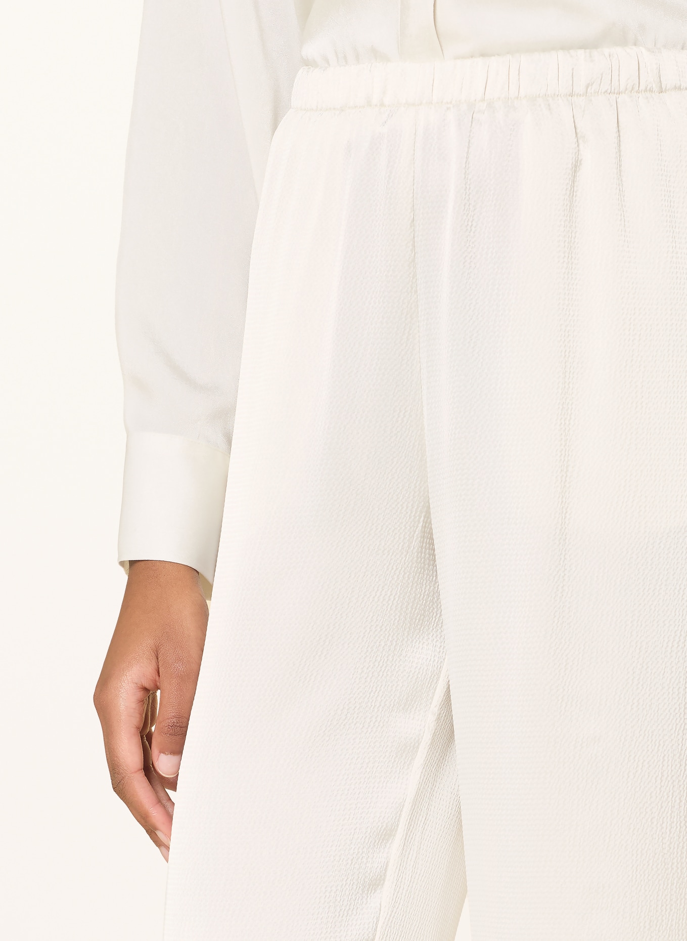 Calvin Klein Marlenehose HAMMERED: WEISS