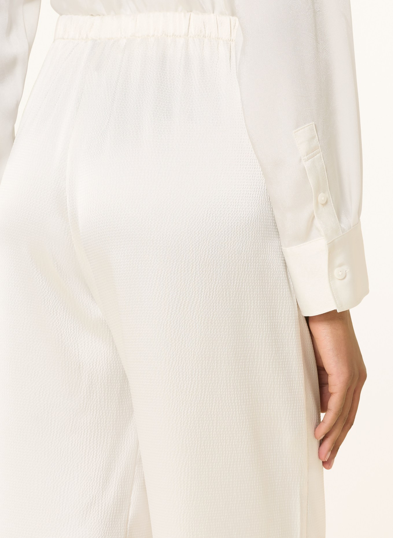 Calvin Klein Marlenehose HAMMERED: WEISS