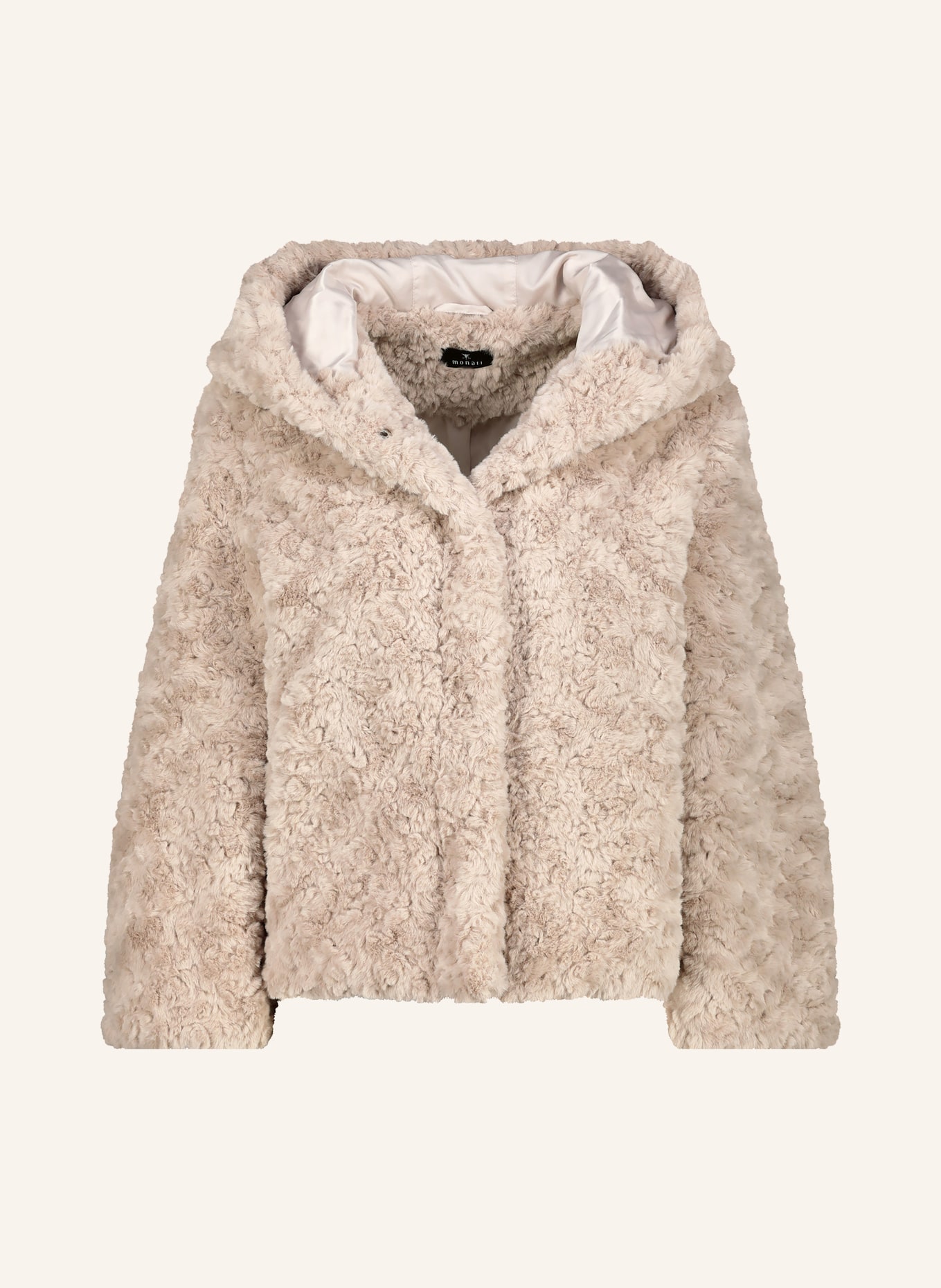 monari Bunda z umělé kožešiny: BÉŽOVÁ