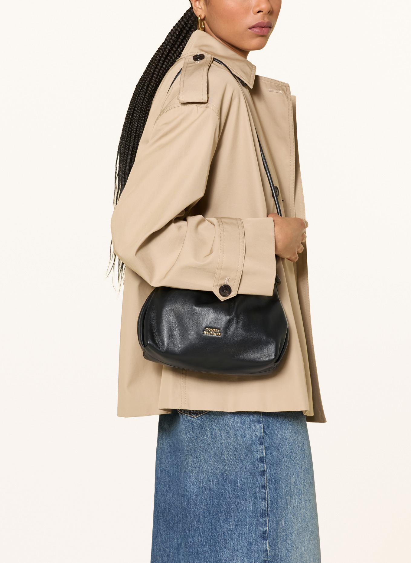 TOMMY HILFIGER shoulder bag: BLACK