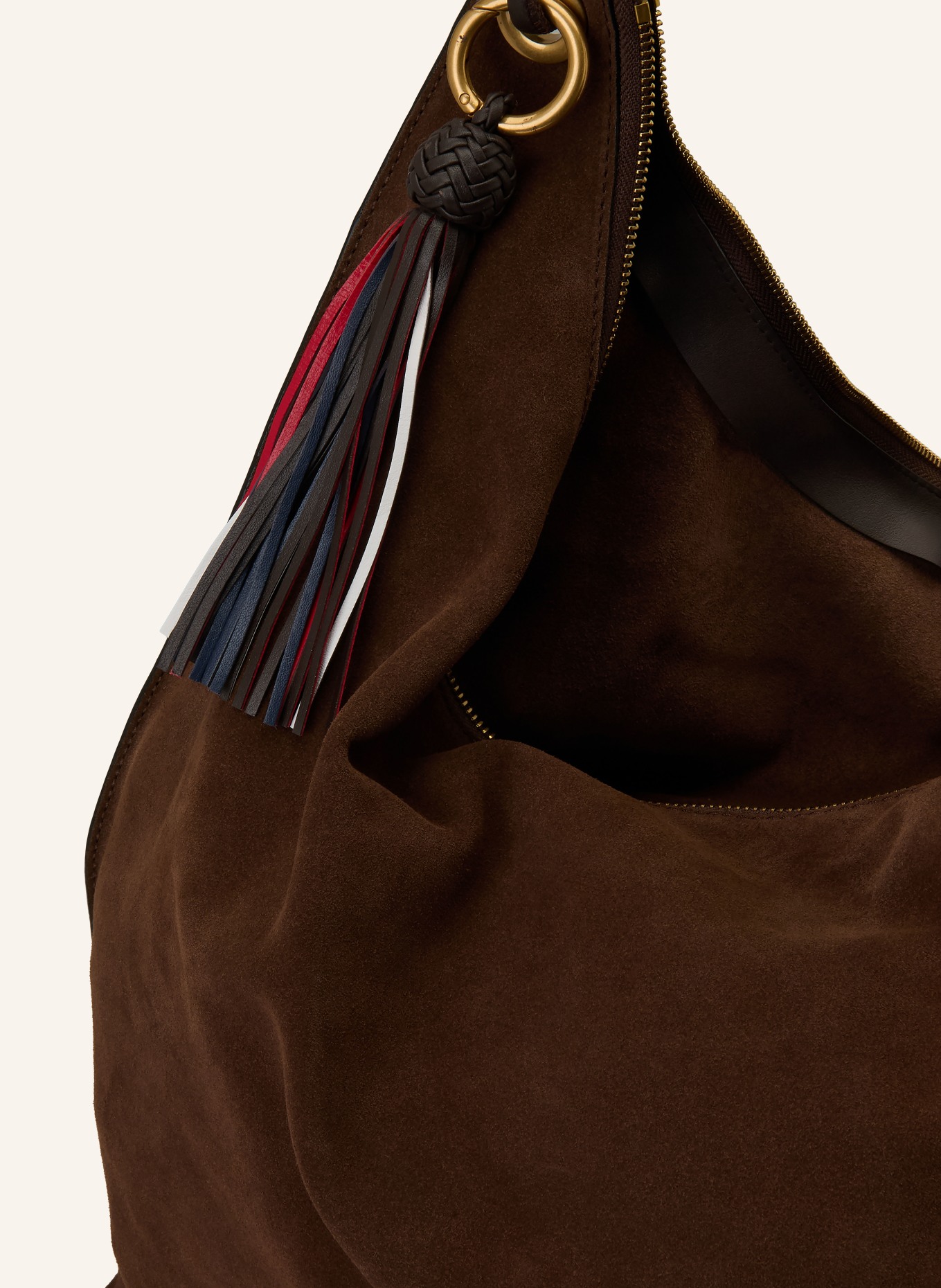 TOMMY HILFIGER torba z kieszenią: CIEMNOBRĄZOWY / ZŁOTY