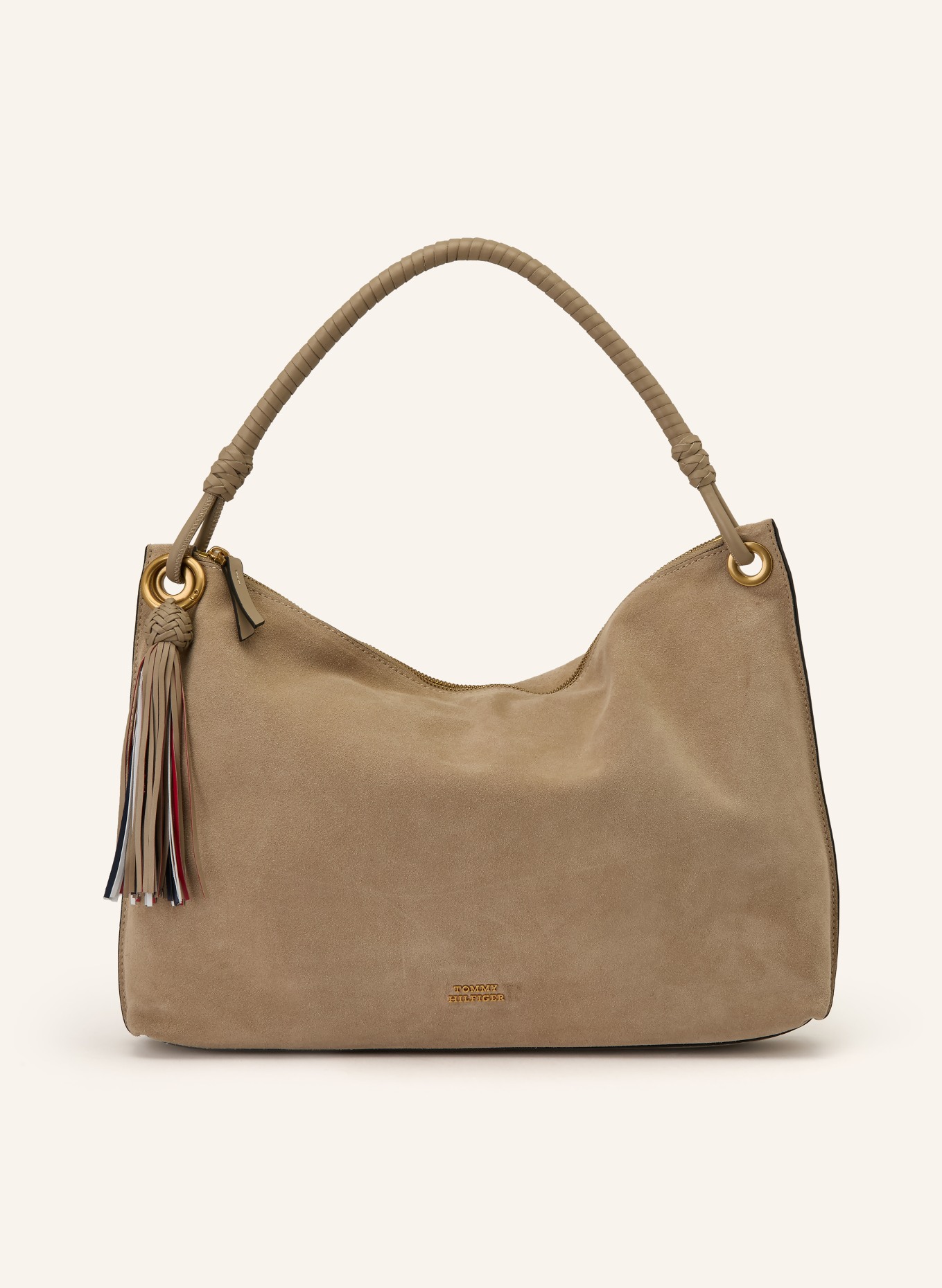 TOMMY HILFIGER kabelka: BÉŽOVÁ / ZLATÁ