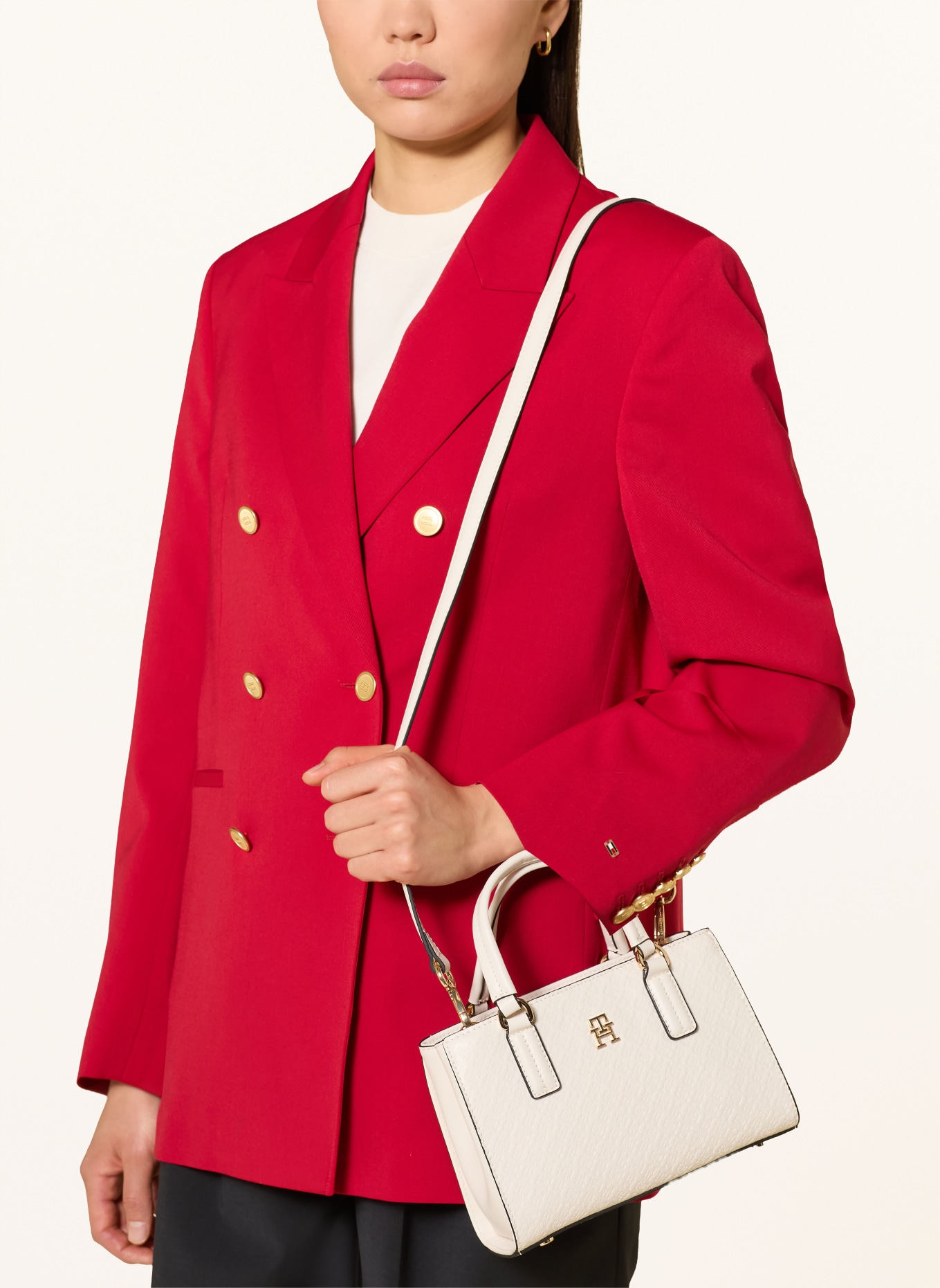 TOMMY HILFIGER Sac à bandoulière MINI: BLANC / OR