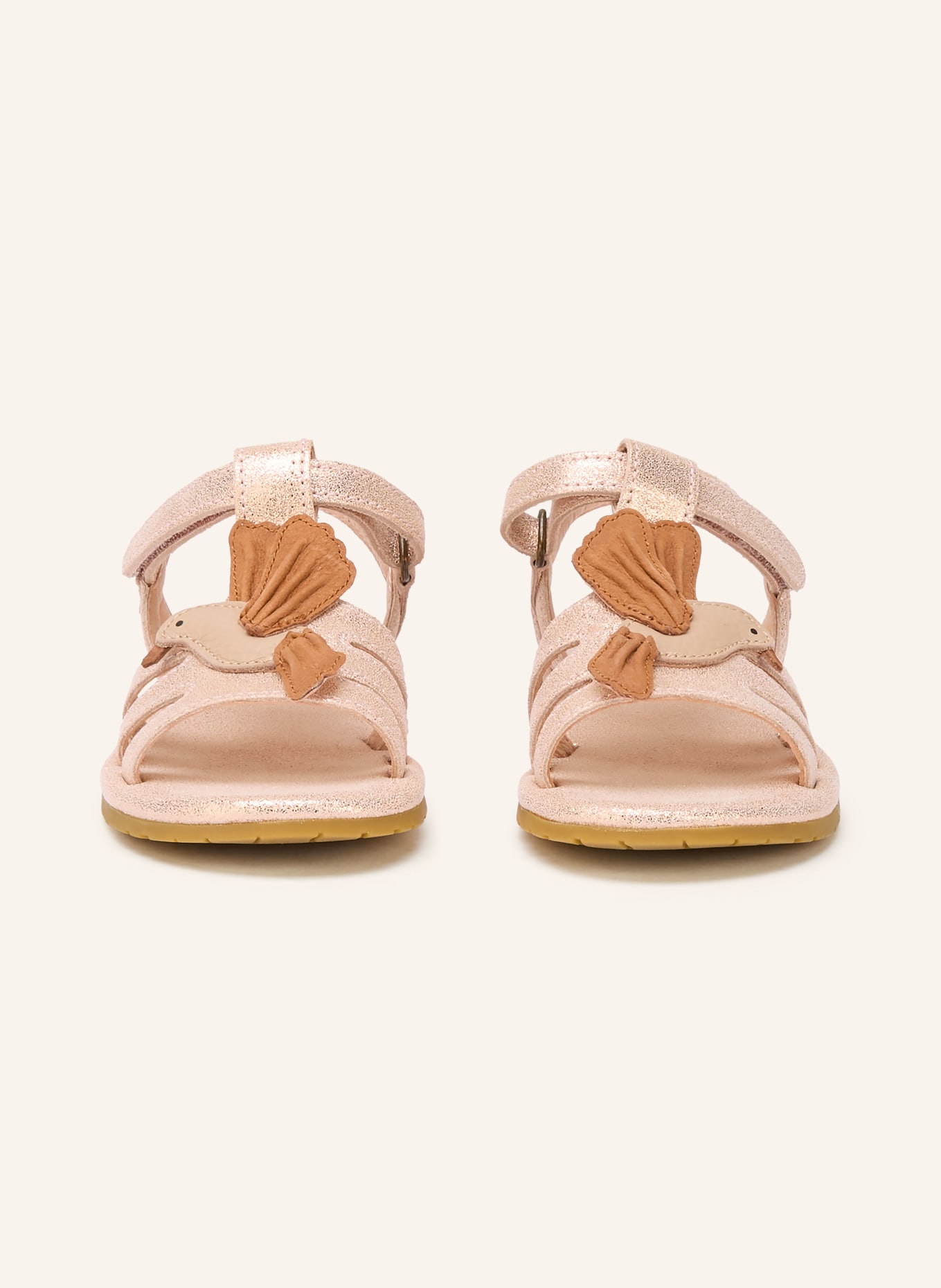 DONSJE Sandales ILES: ROSÉ / OR / MARRON