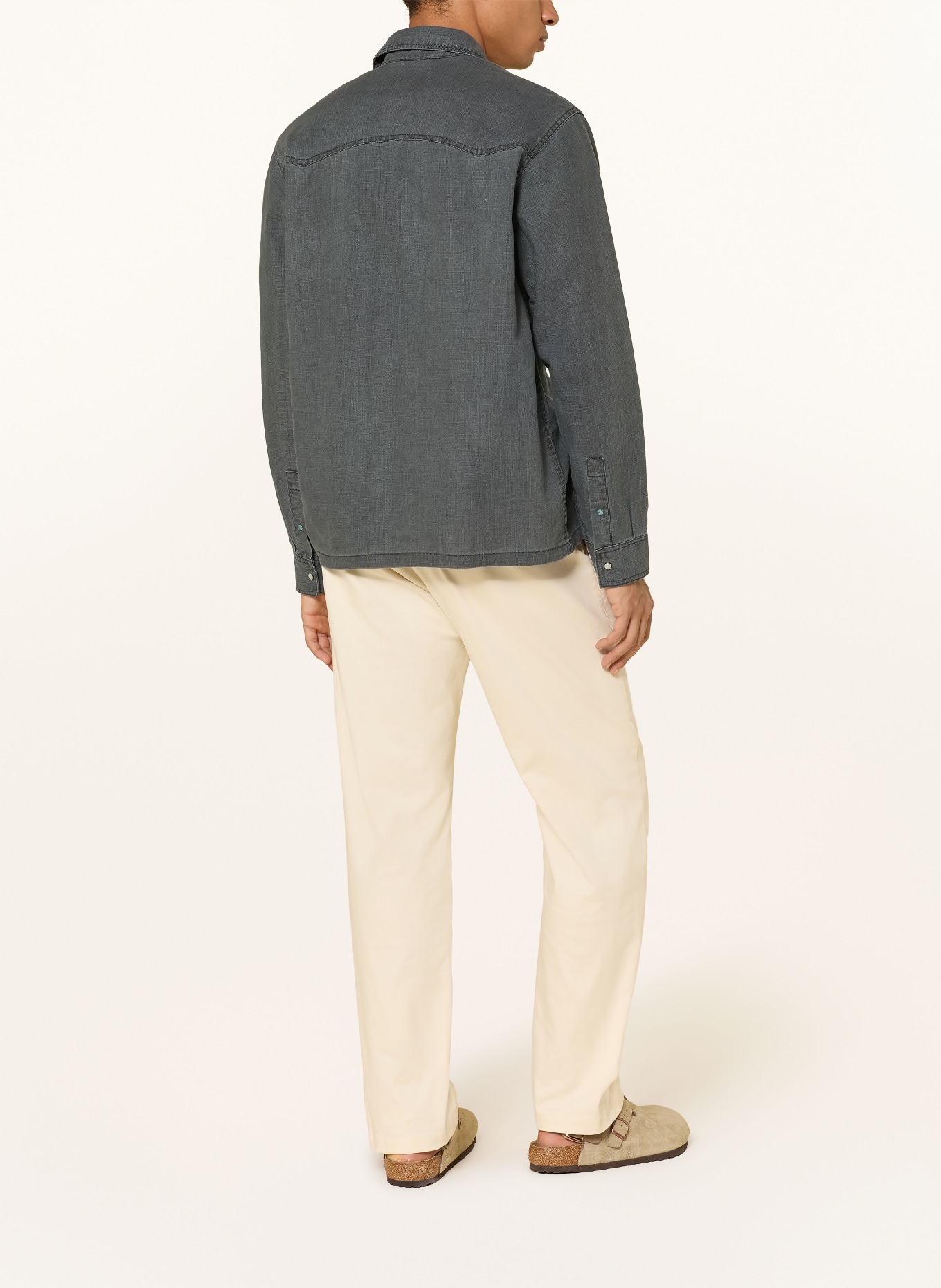 SCOTCH & SODA Hemd Comfort Fit in Jeansoptik: DUNKELGRAU