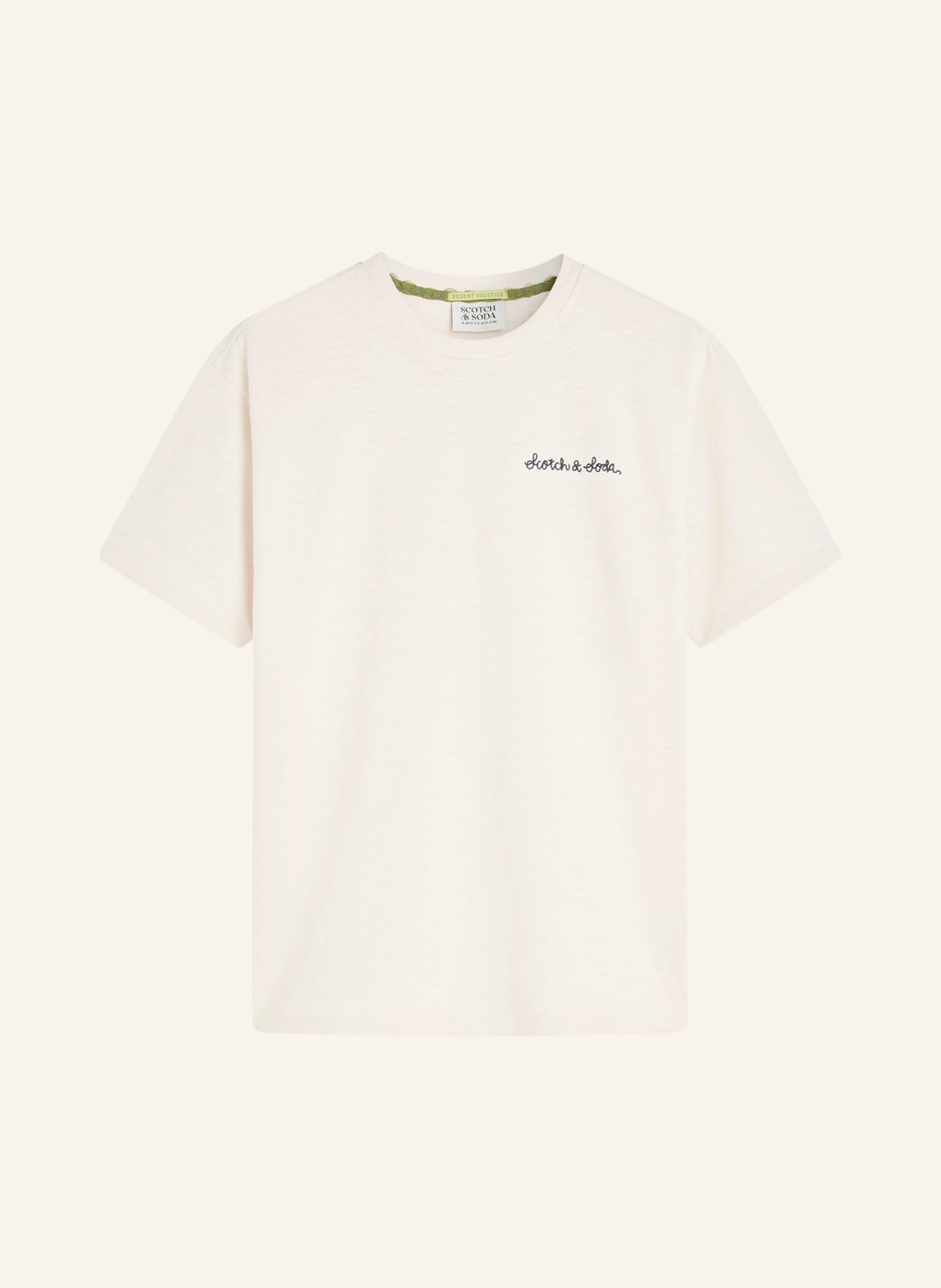 SCOTCH & SODA T-Shirt: CREME / DUNKELBLAU